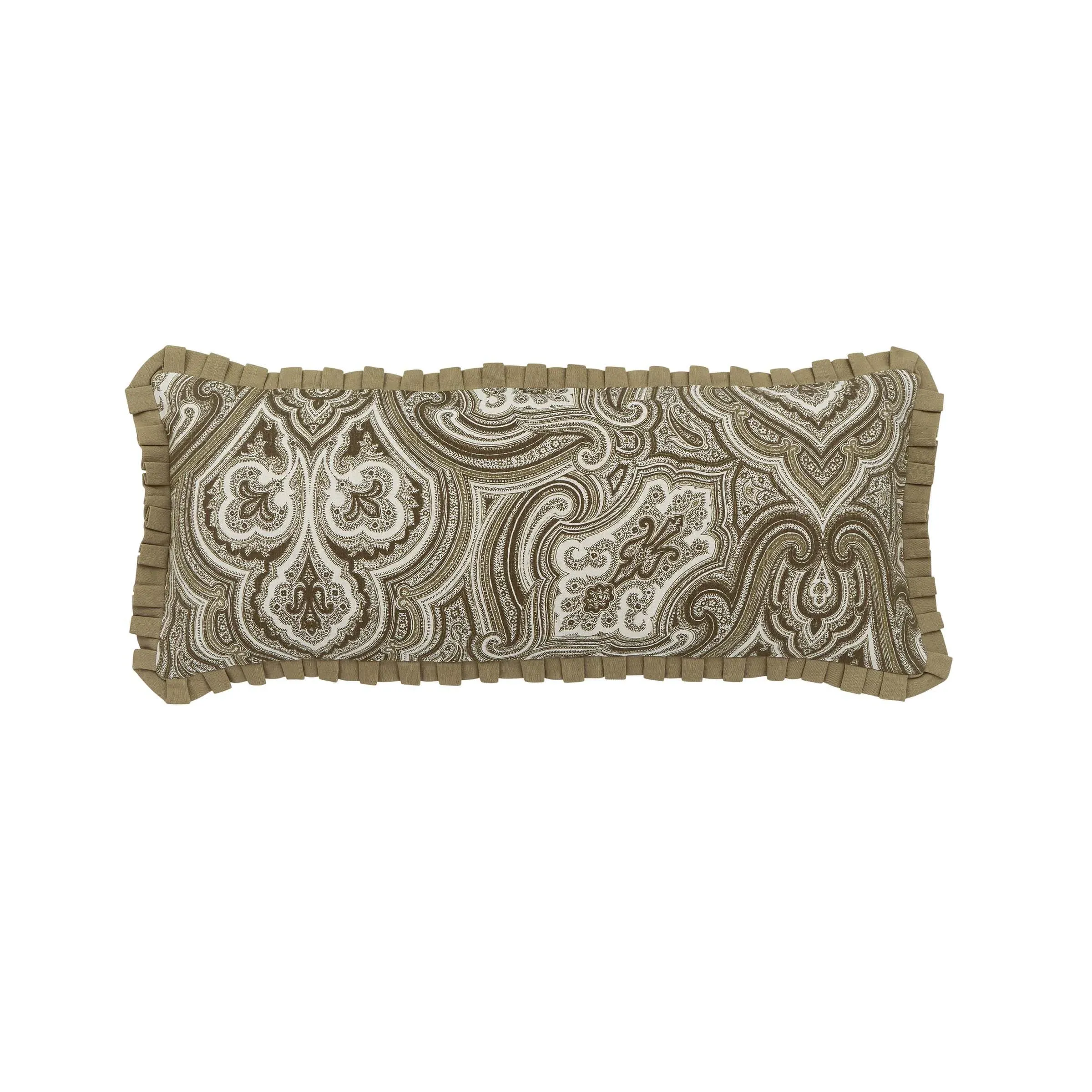 Rectangular Cushion with Floral Print - Green image