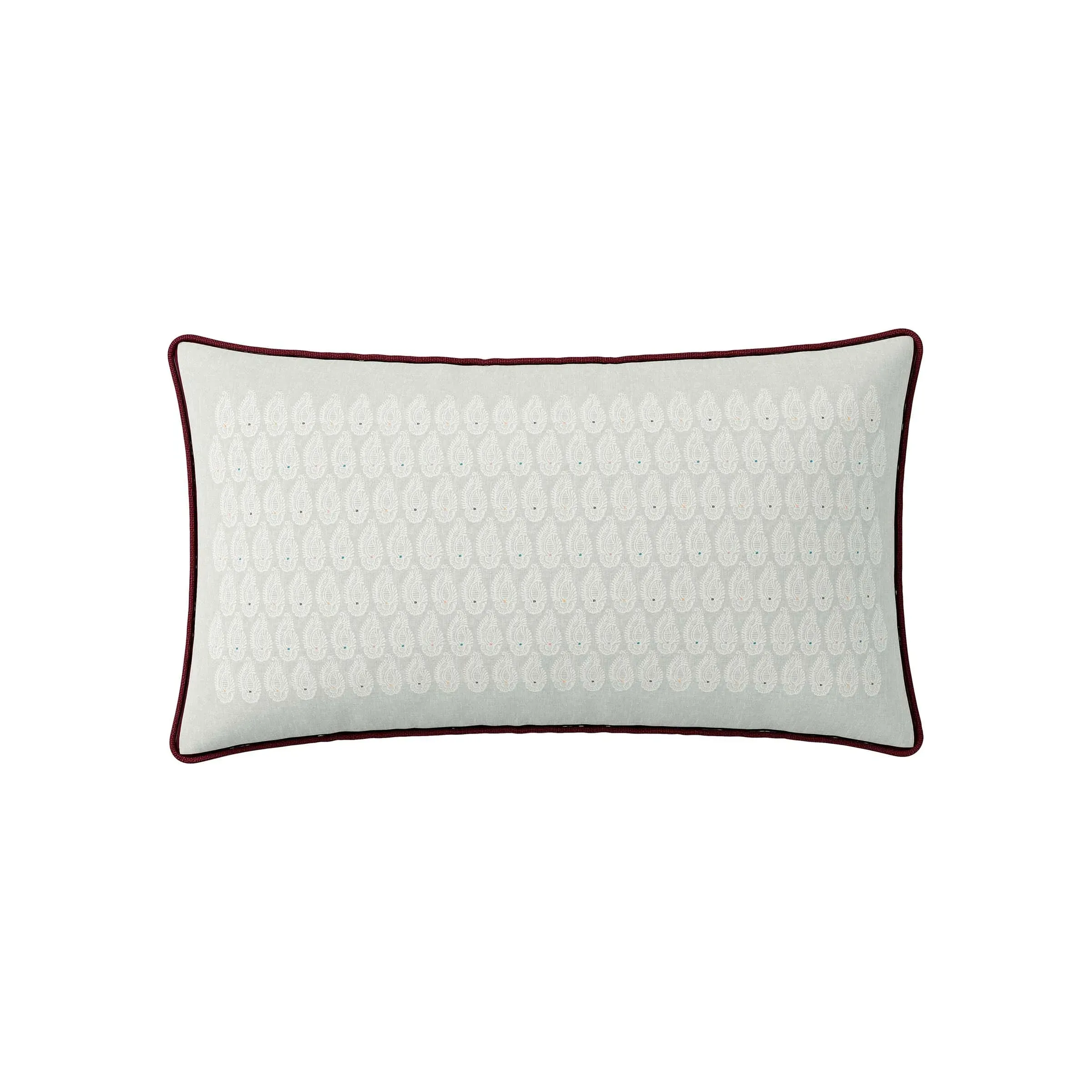 Rectangular Cushion with Ikat Pattern - Mulberry image