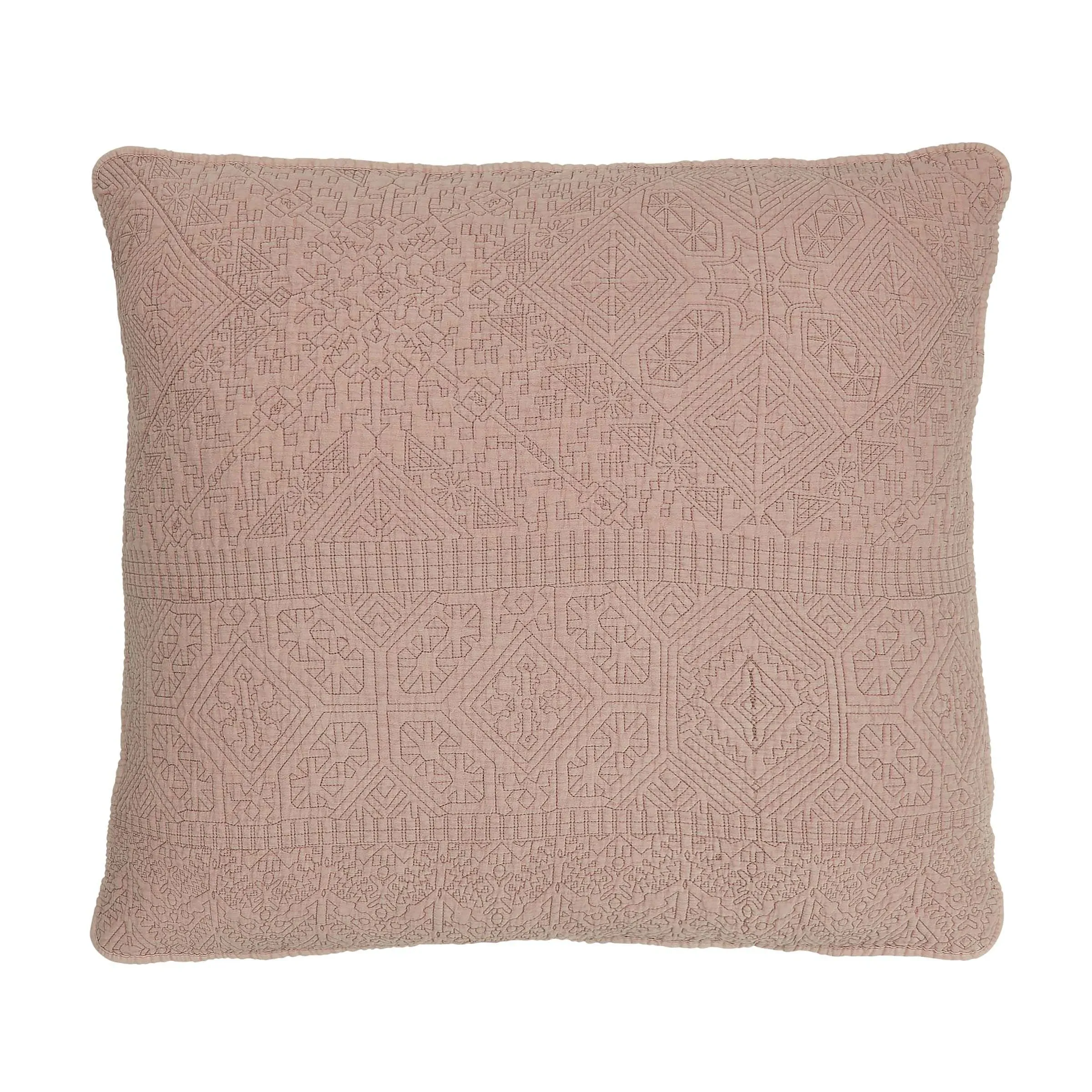 Sham Pillowcase with Embroidery - Coral image