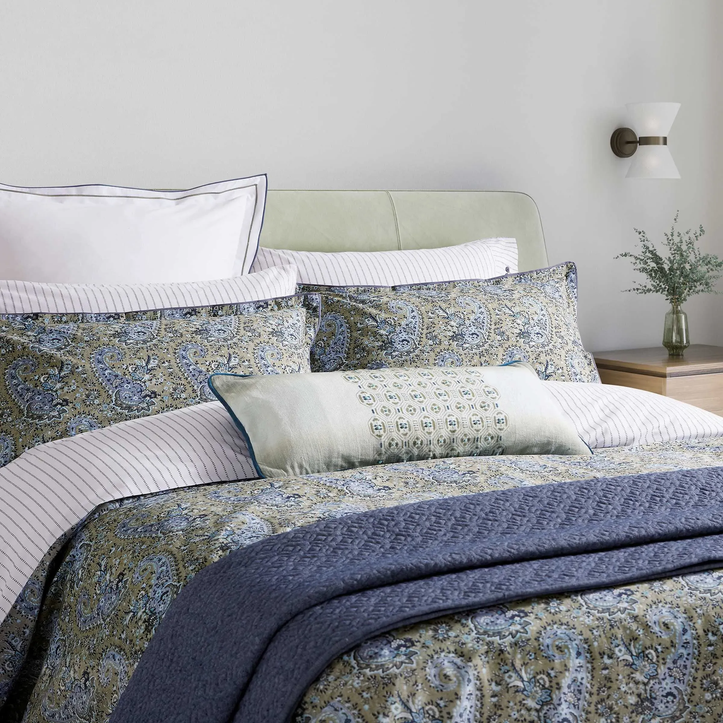 Single Duvet Cover Set - Blue, Cotton image