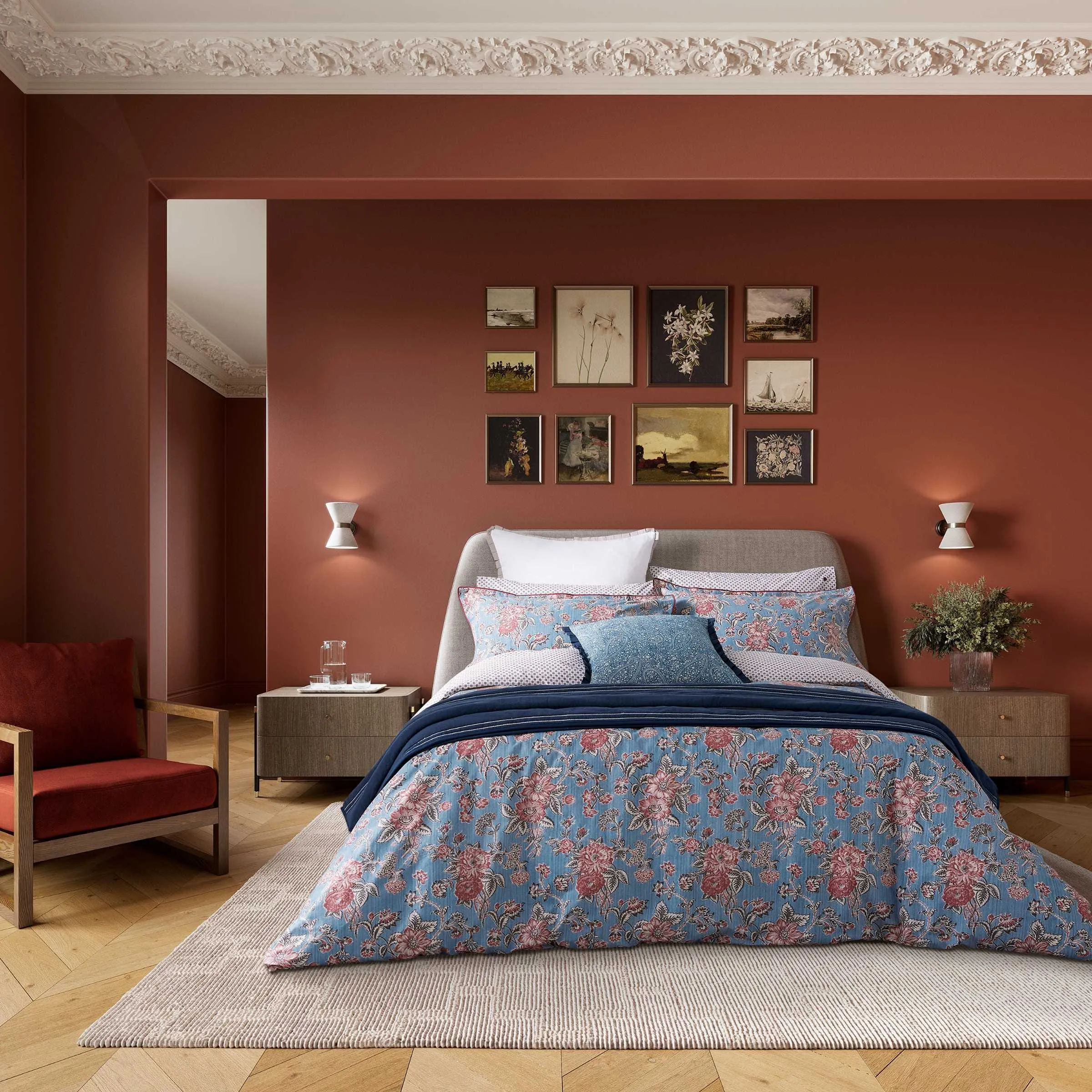 Single Duvet Cover Set - Denim Blue, Cotton