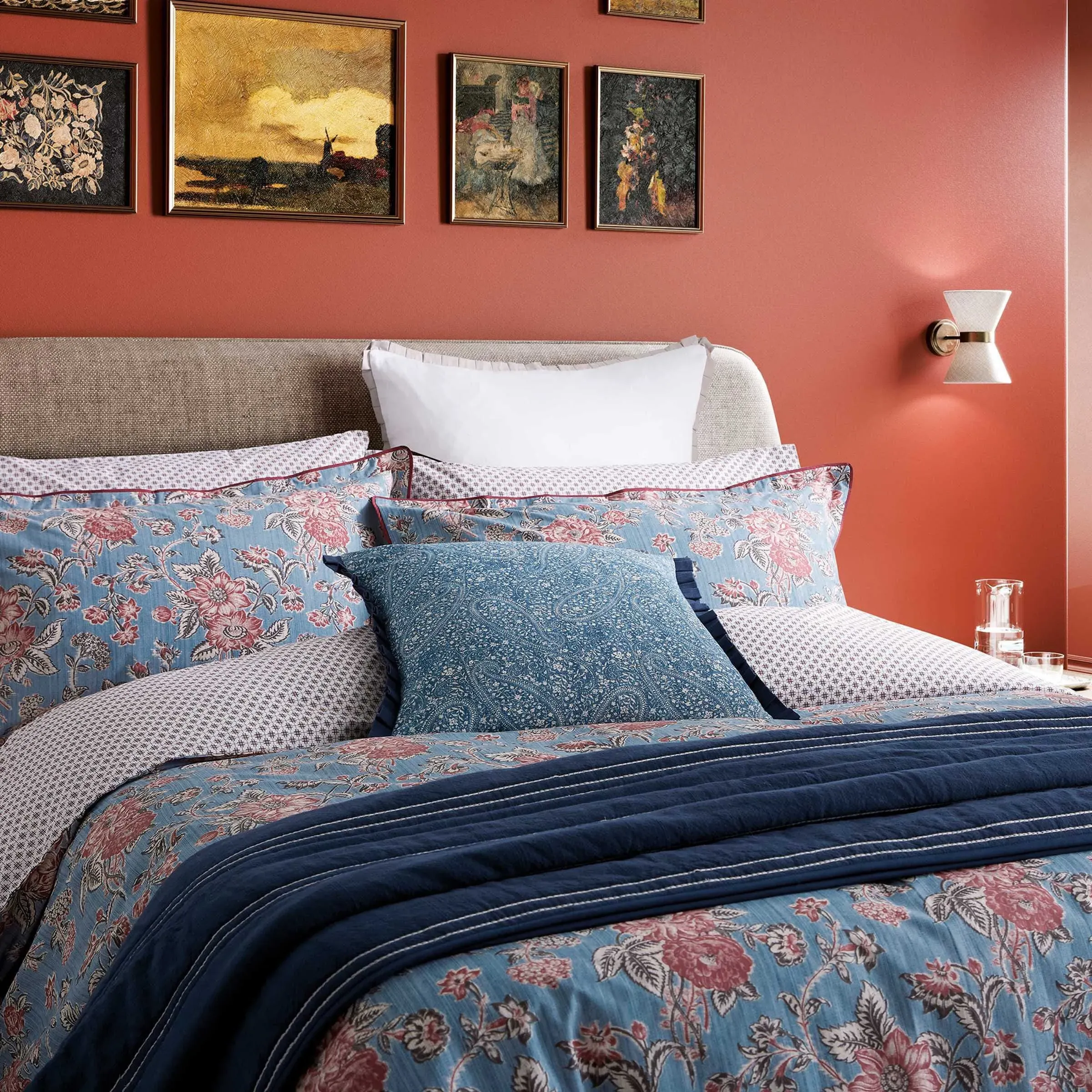 Single Duvet Cover Set - Denim Blue, Cotton image