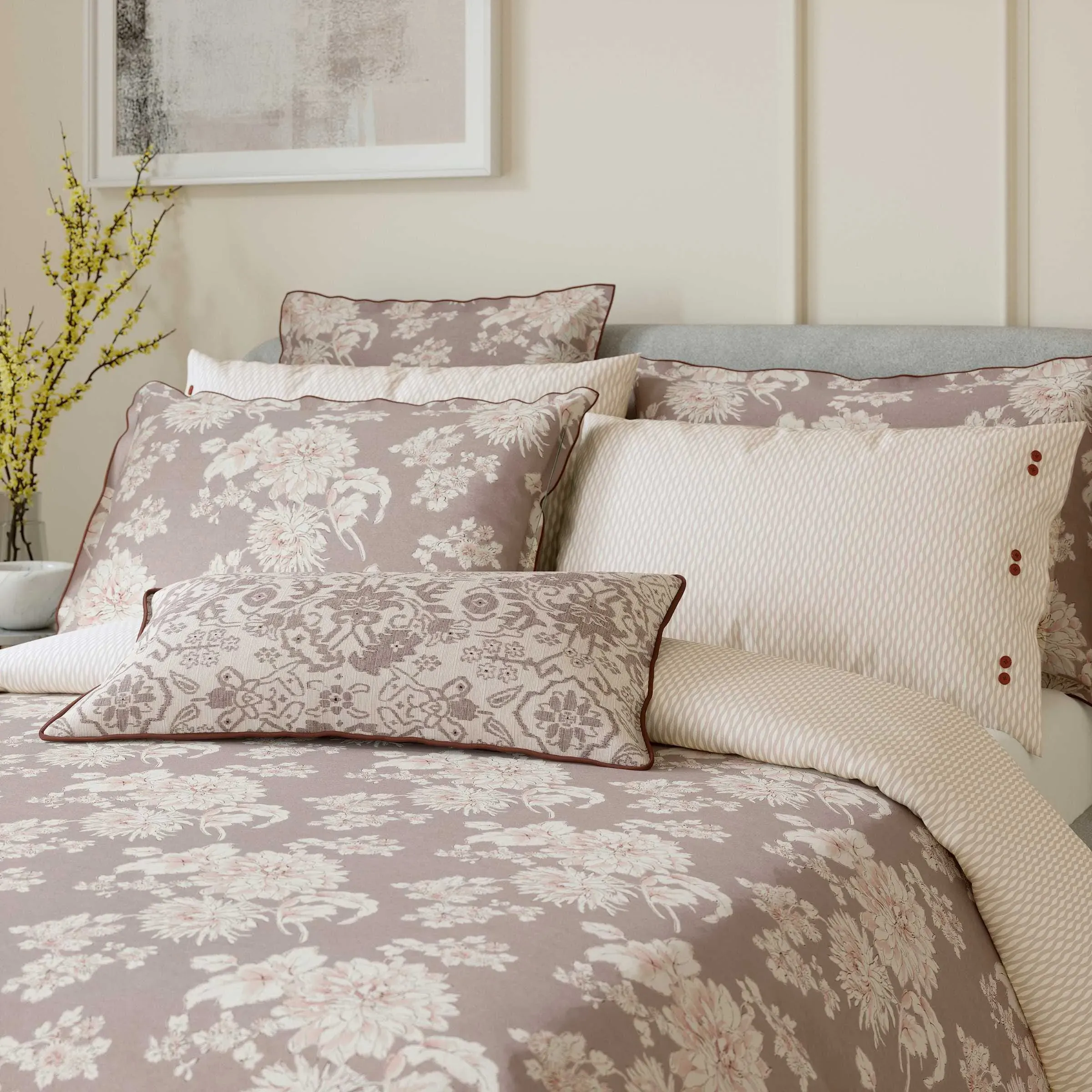 Single Duvet Cover Set - Dusky Pink, Cotton image