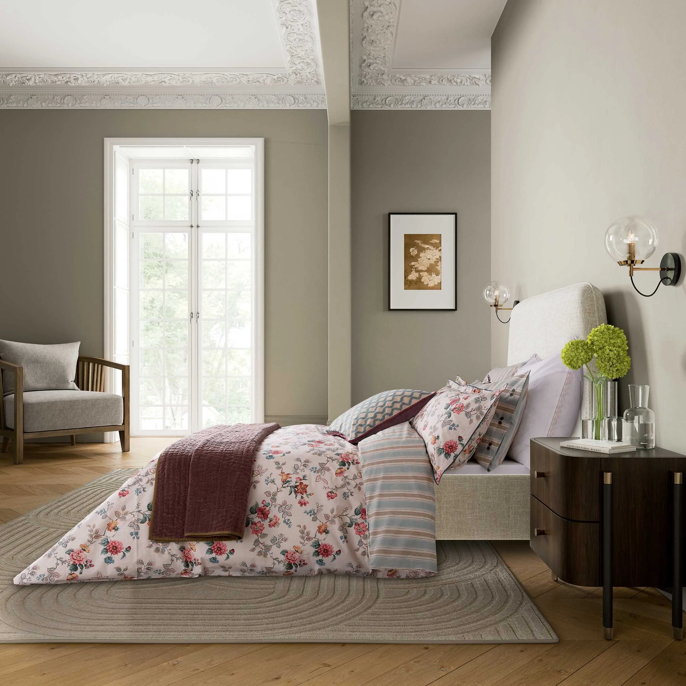 Single Duvet Cover Set - Multi, Cotton Percale