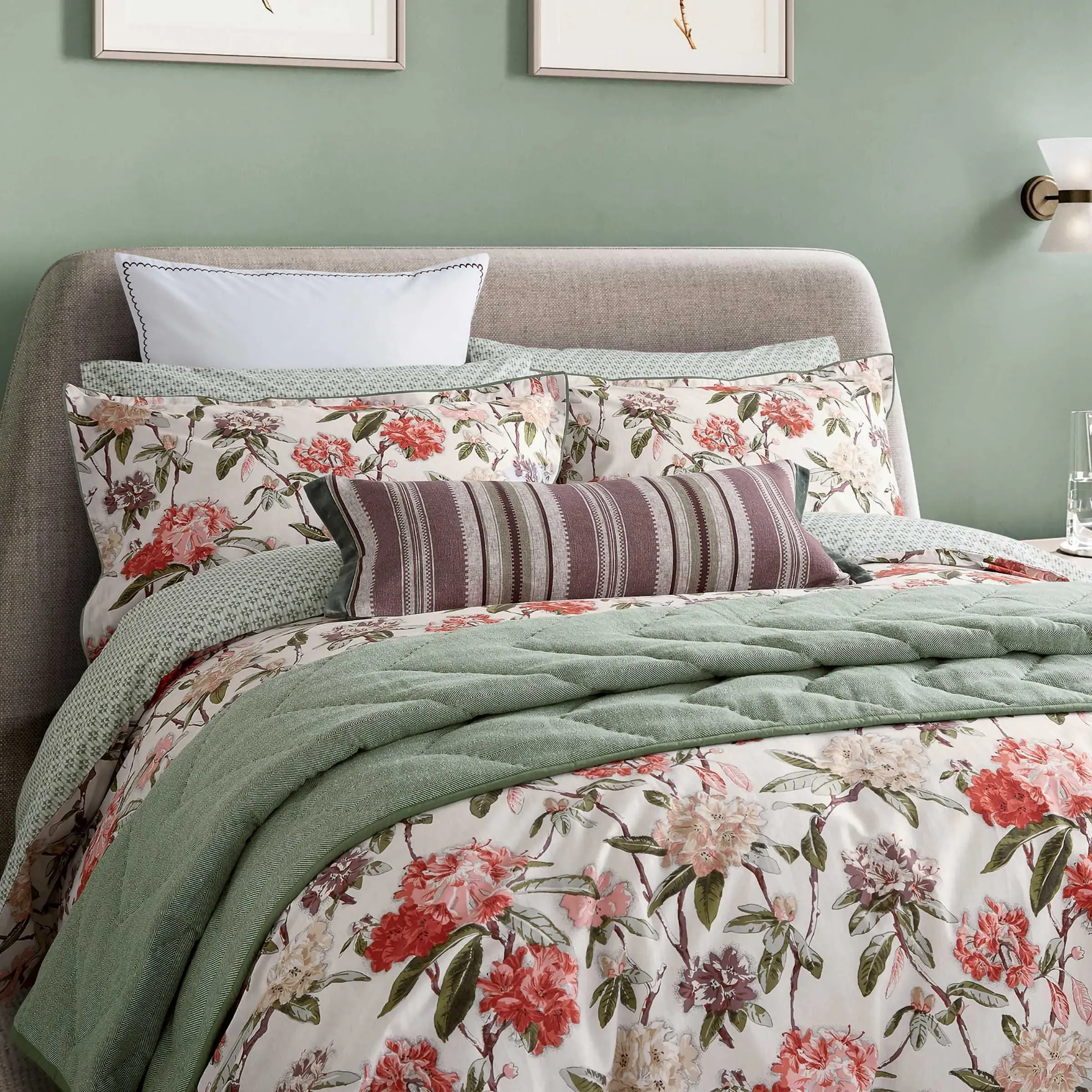 Single Duvet Cover Set - Olive, Cotton Percale image