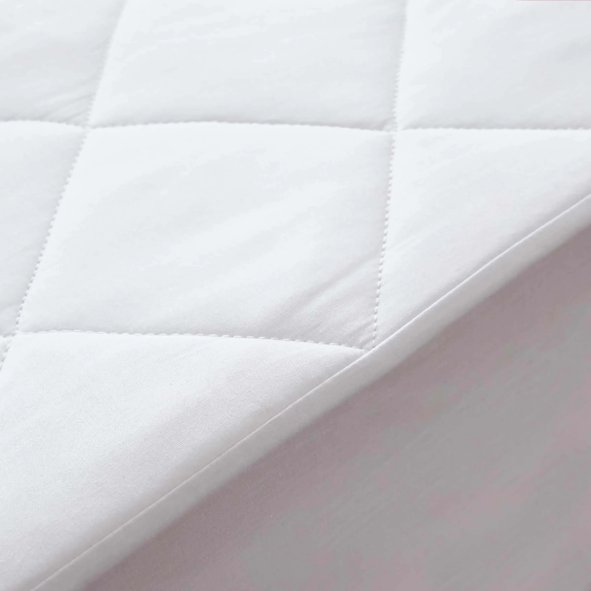Single Quilted Cotton Mattress Protector - White product