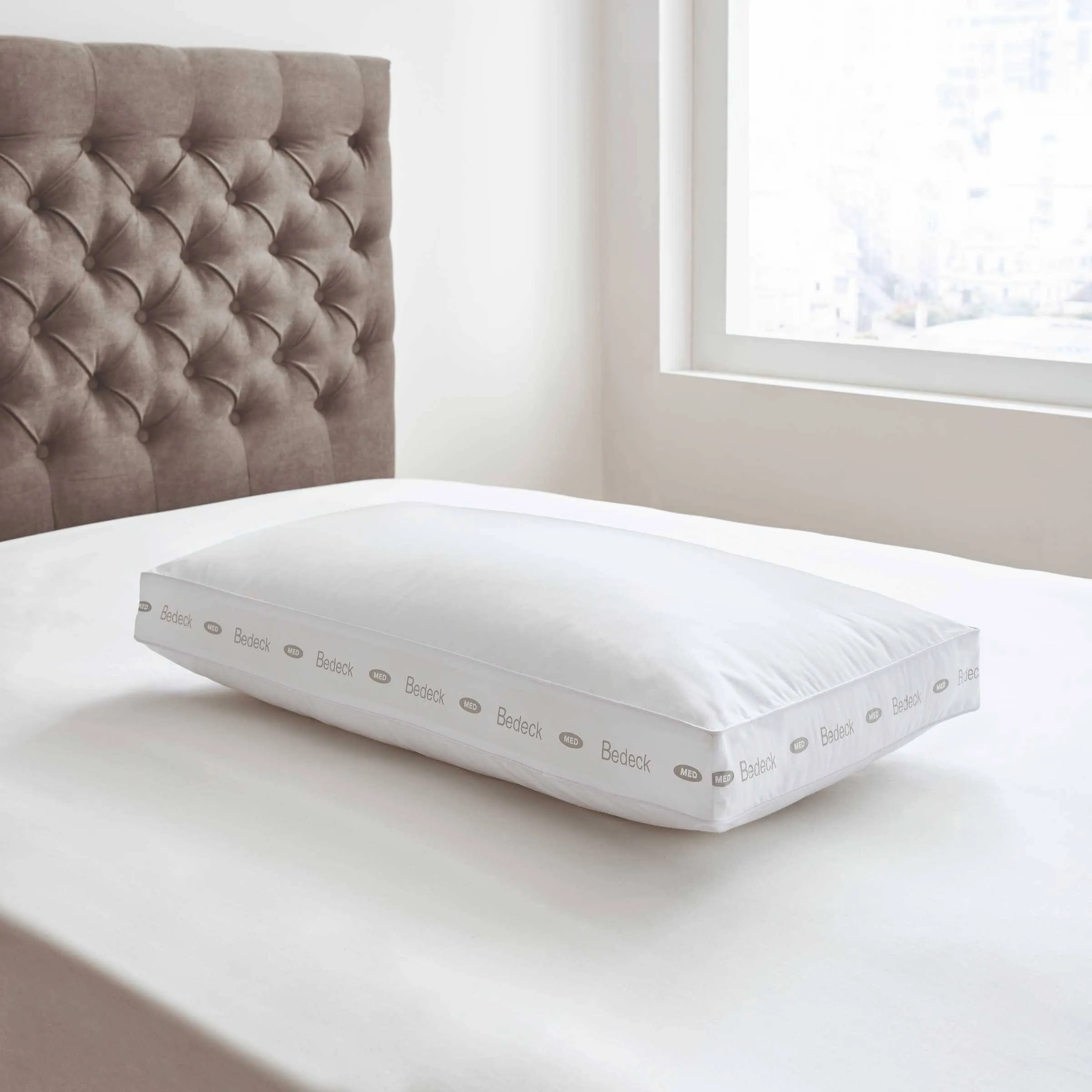 Sleep Support System Medium Pillow - White, Cotton product