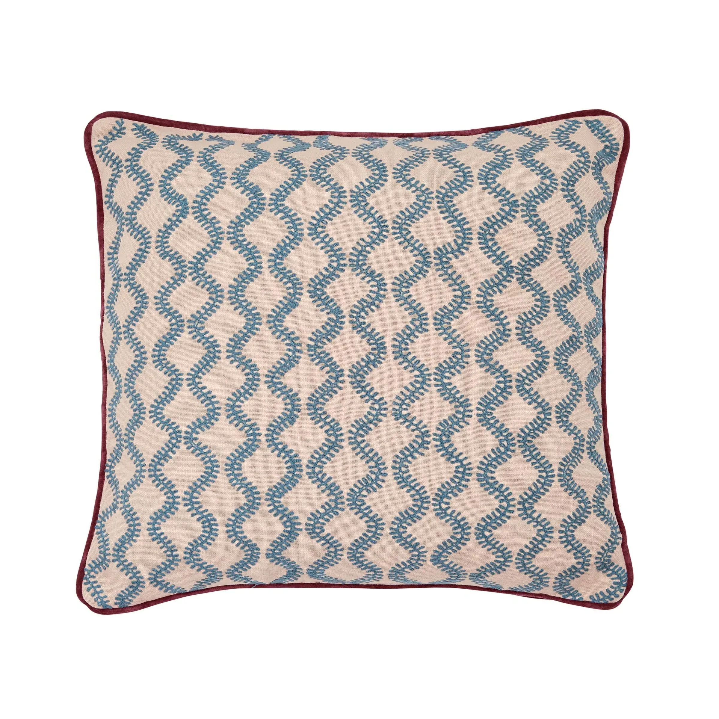 Square Cushion with Floral Design - Multi, Cotton image
