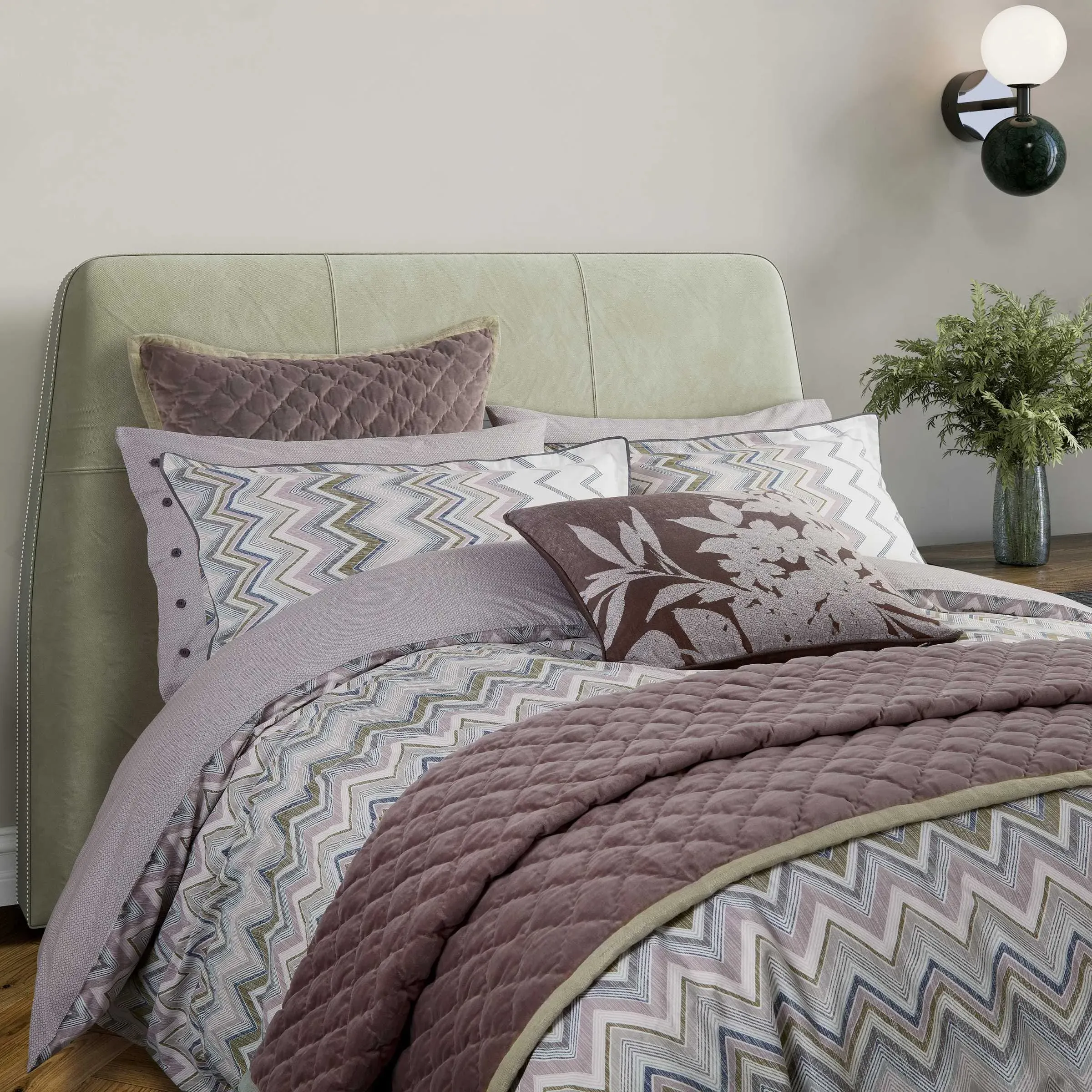 Square Cushion with Floral Design - Pink