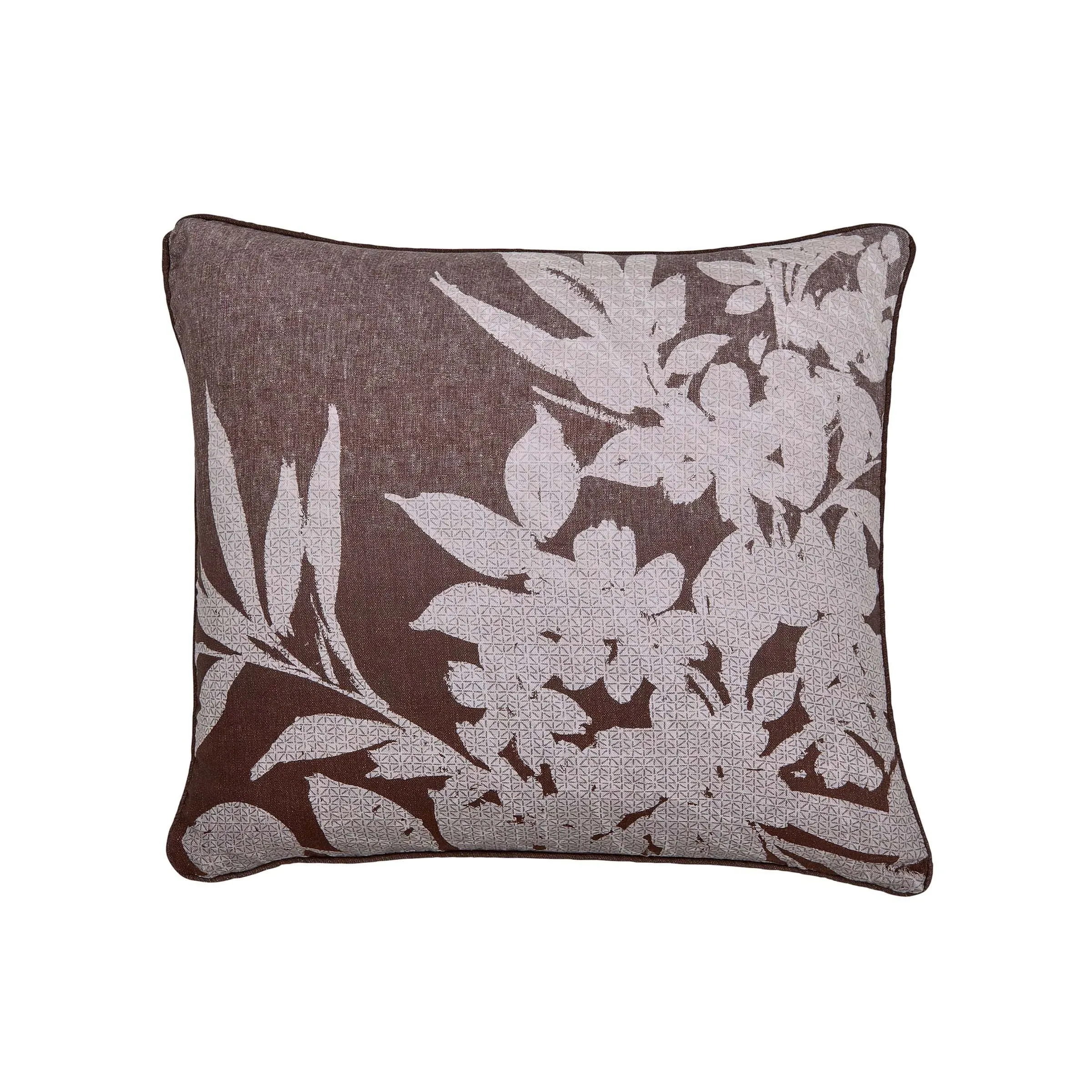 Square Cushion with Floral Design - Pink image