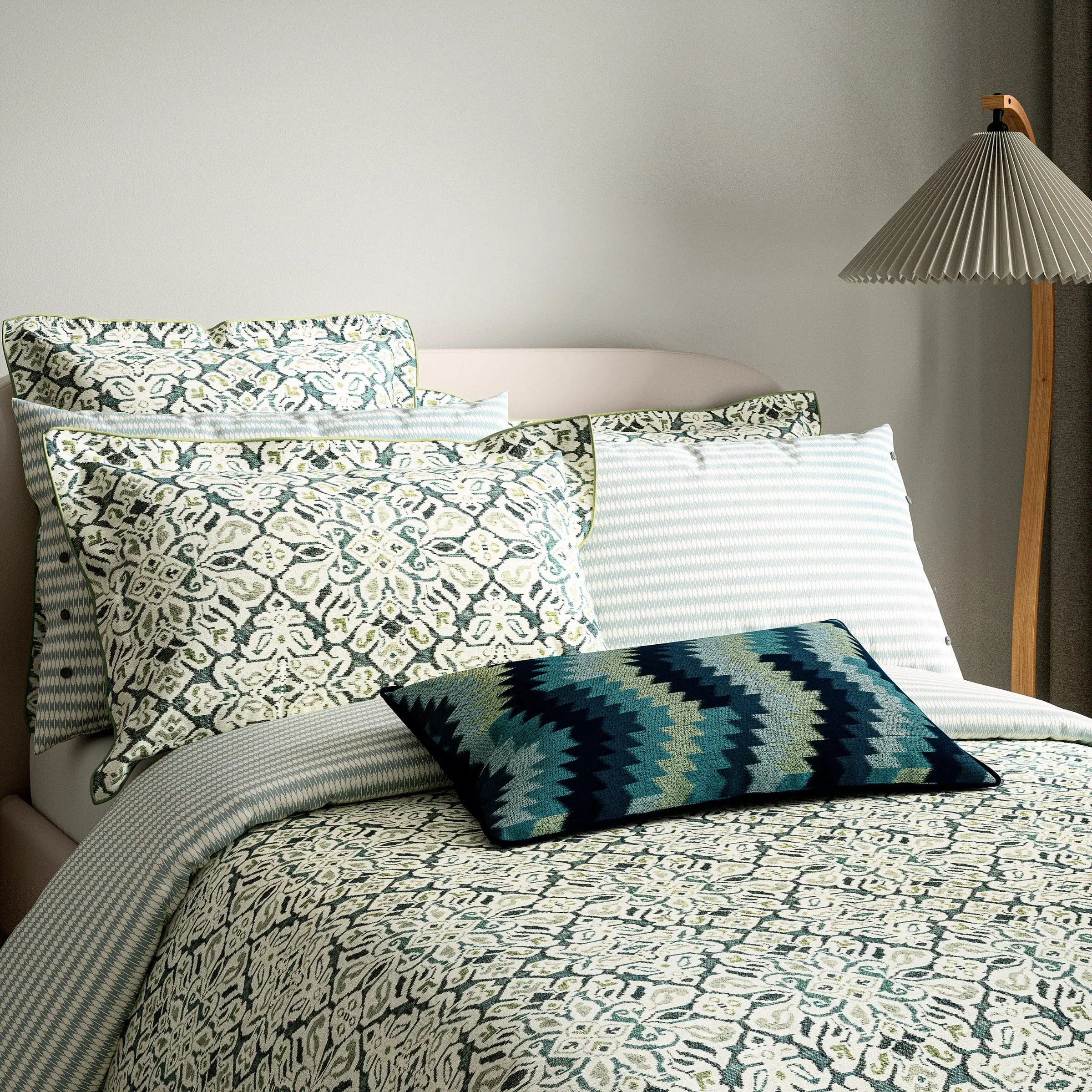 Square Oxford Pillowcase Pair - Celadon, Cotton