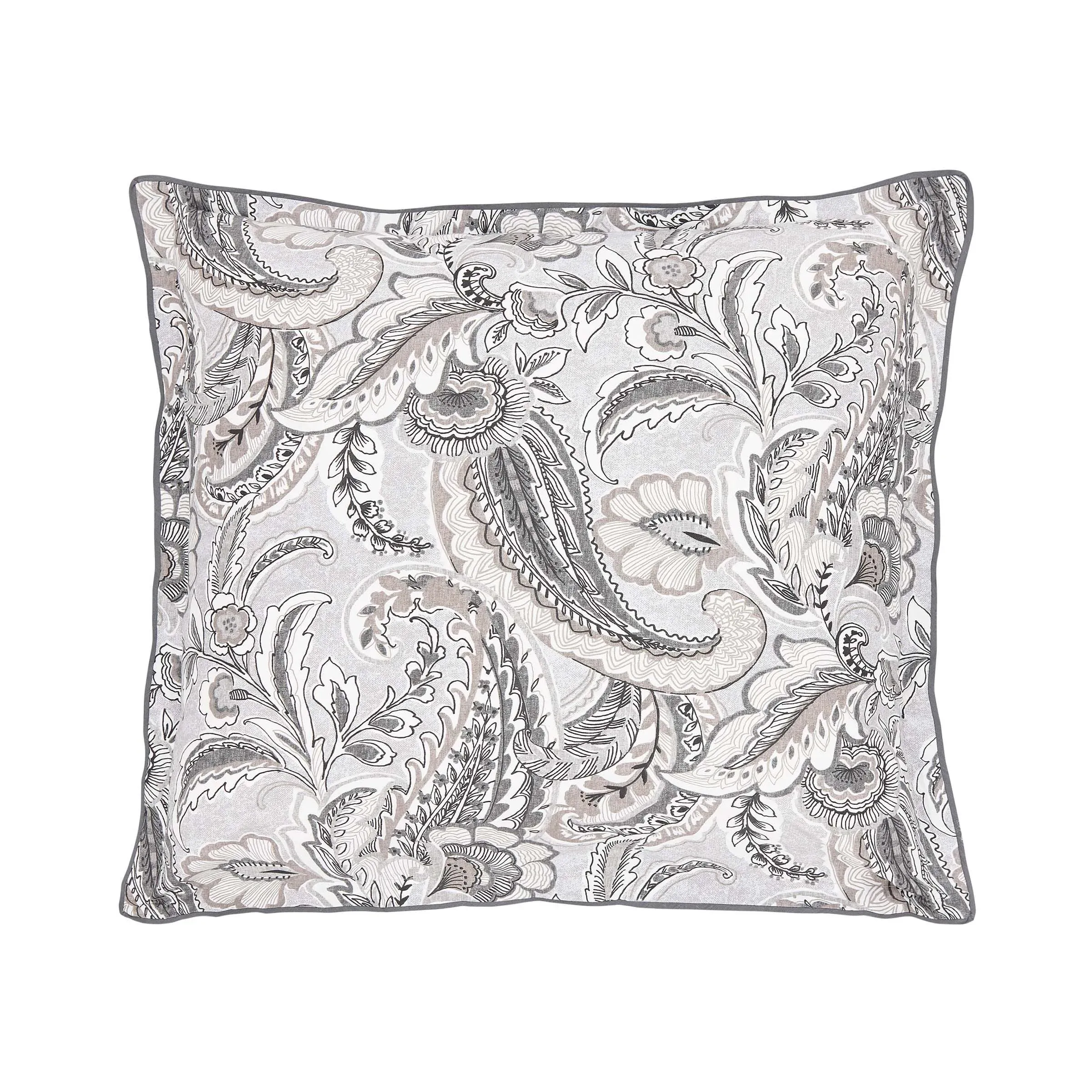 Square Oxford Pillowcases - Charcoal, Cotton image