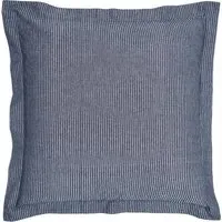 Square Pillowcase Woven Stripe - Midnight, Cotton