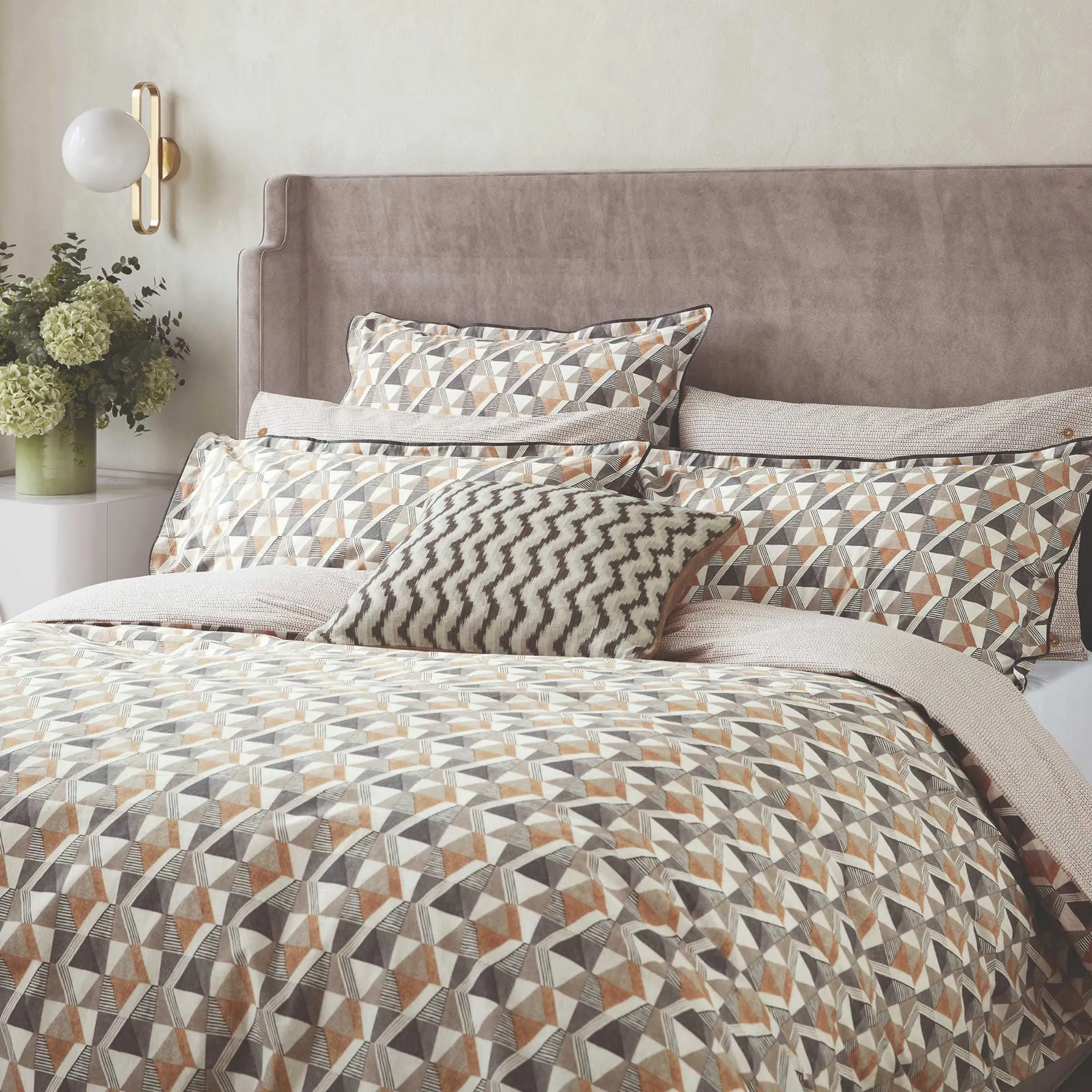 Standard Pillowcases Geometric Design - Charcoal