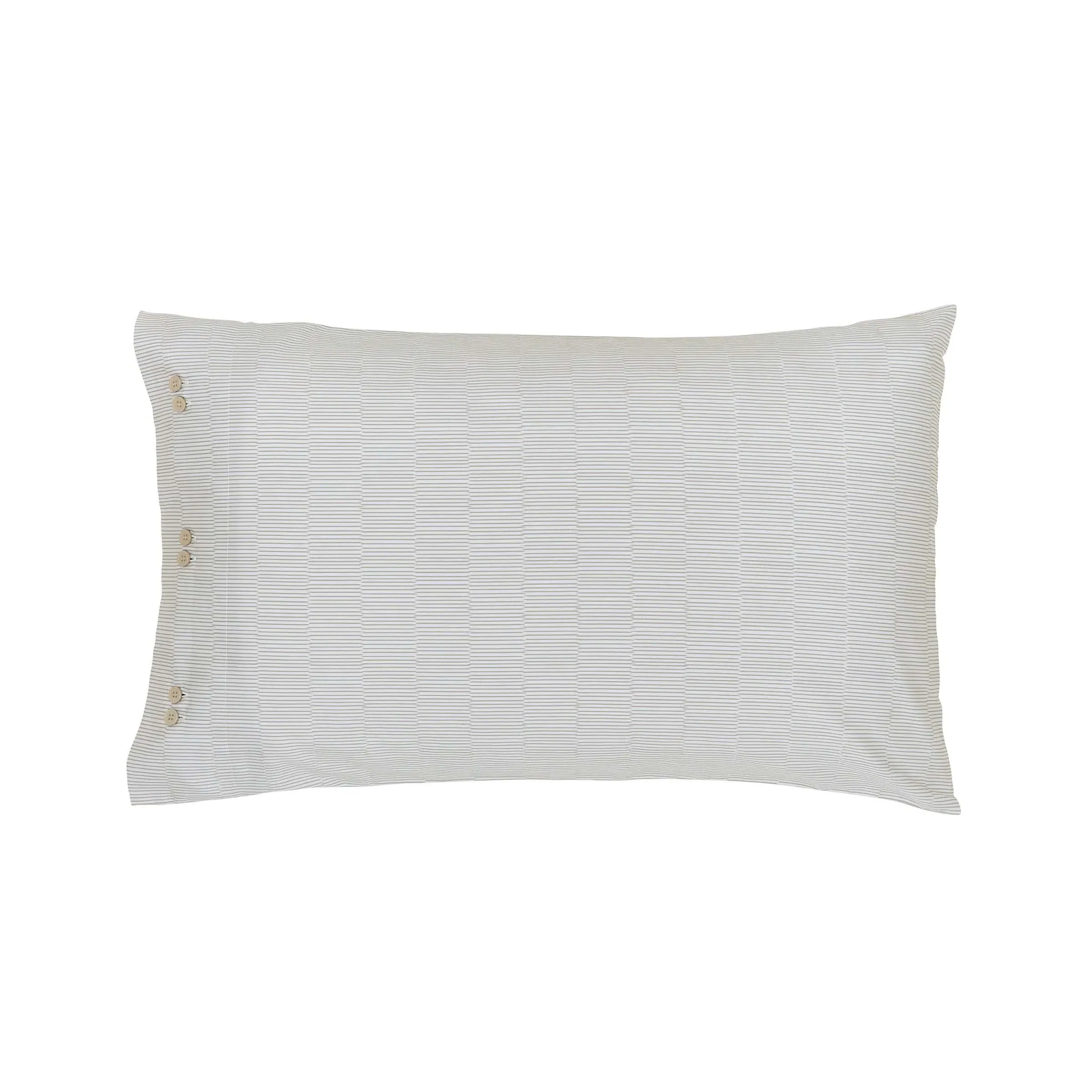 Standard Pillowcases with Swirl Print - Grey, Linen image