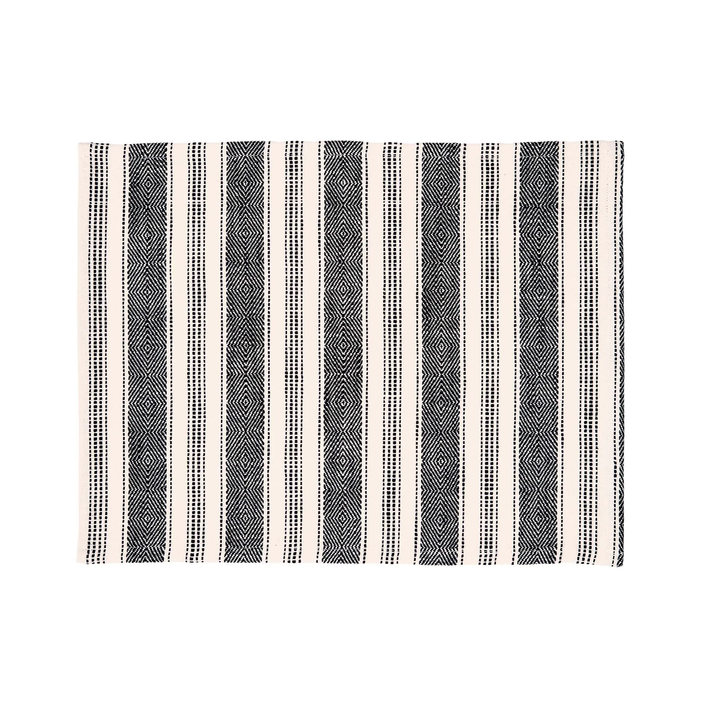Stripe Placemat Set - Charcoal, Cotton