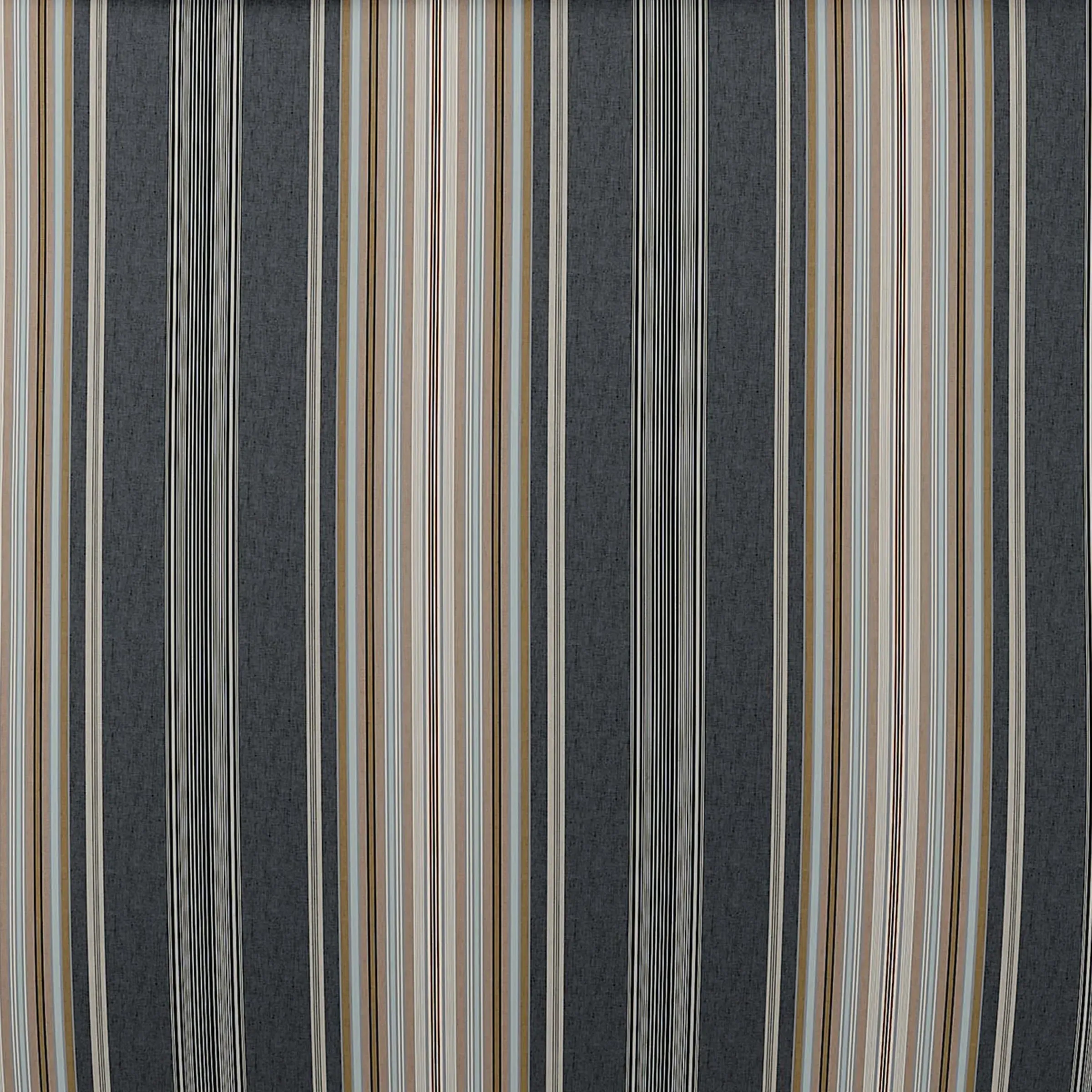 Striped Cushion with Pleated Detail - Charcoal