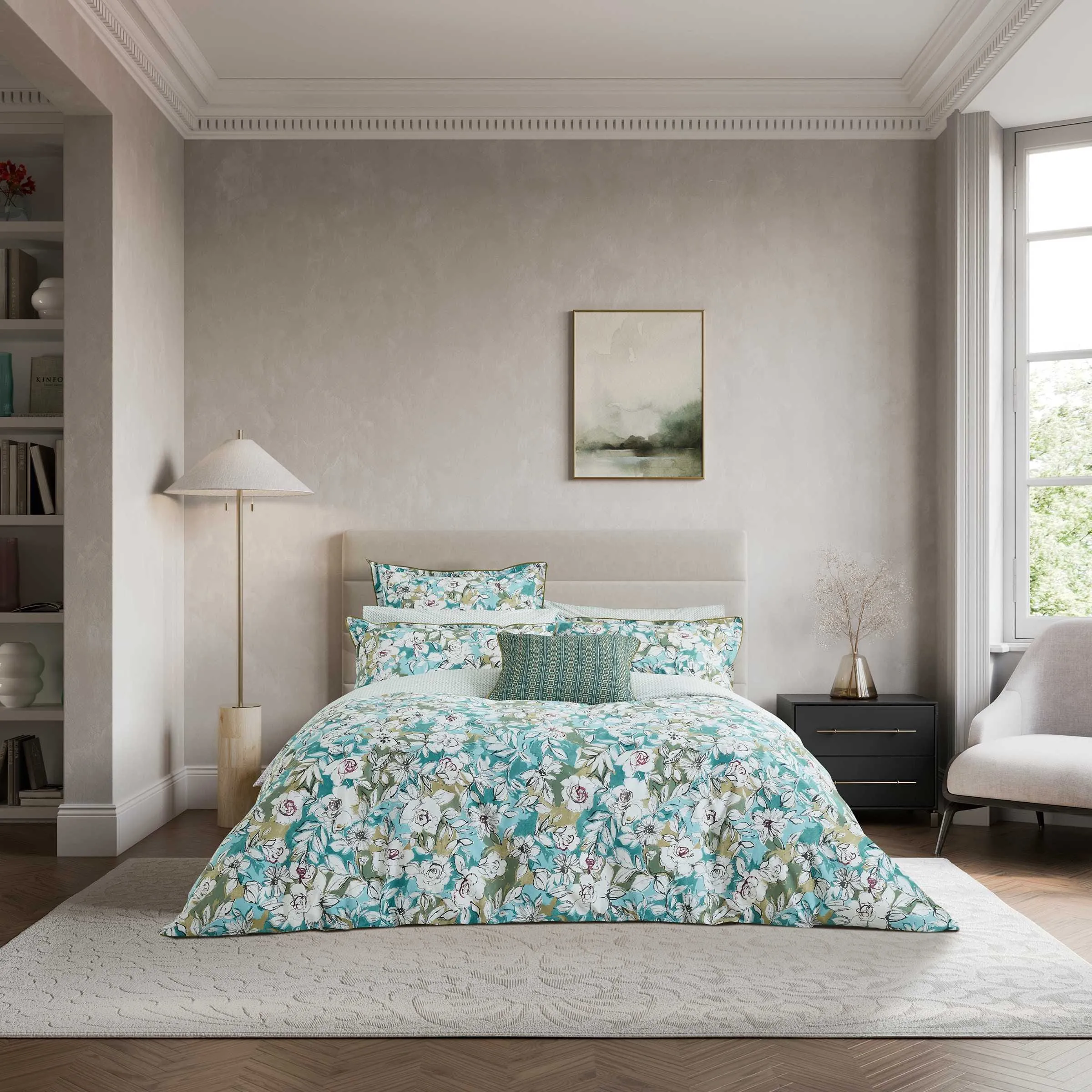 Super King Duvet Cover Set - Blue, Cotton