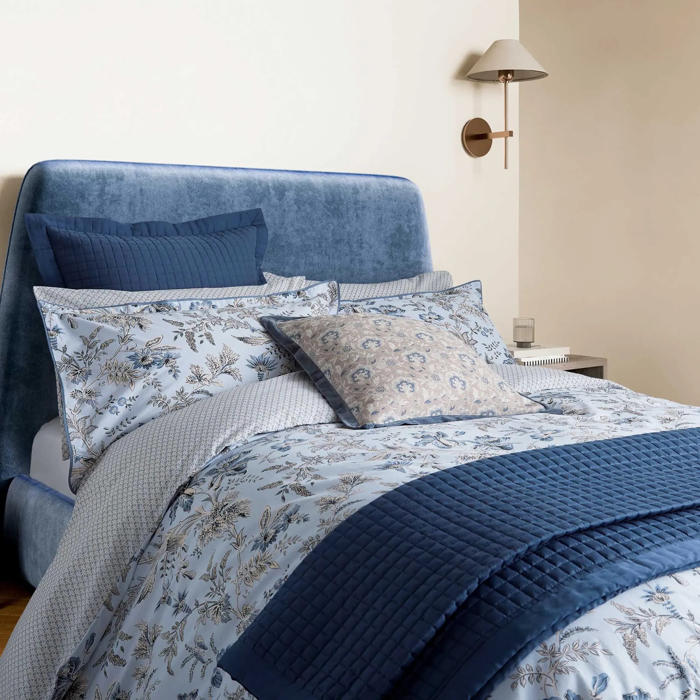 Super King Duvet Cover Set - Blue, Cotton image