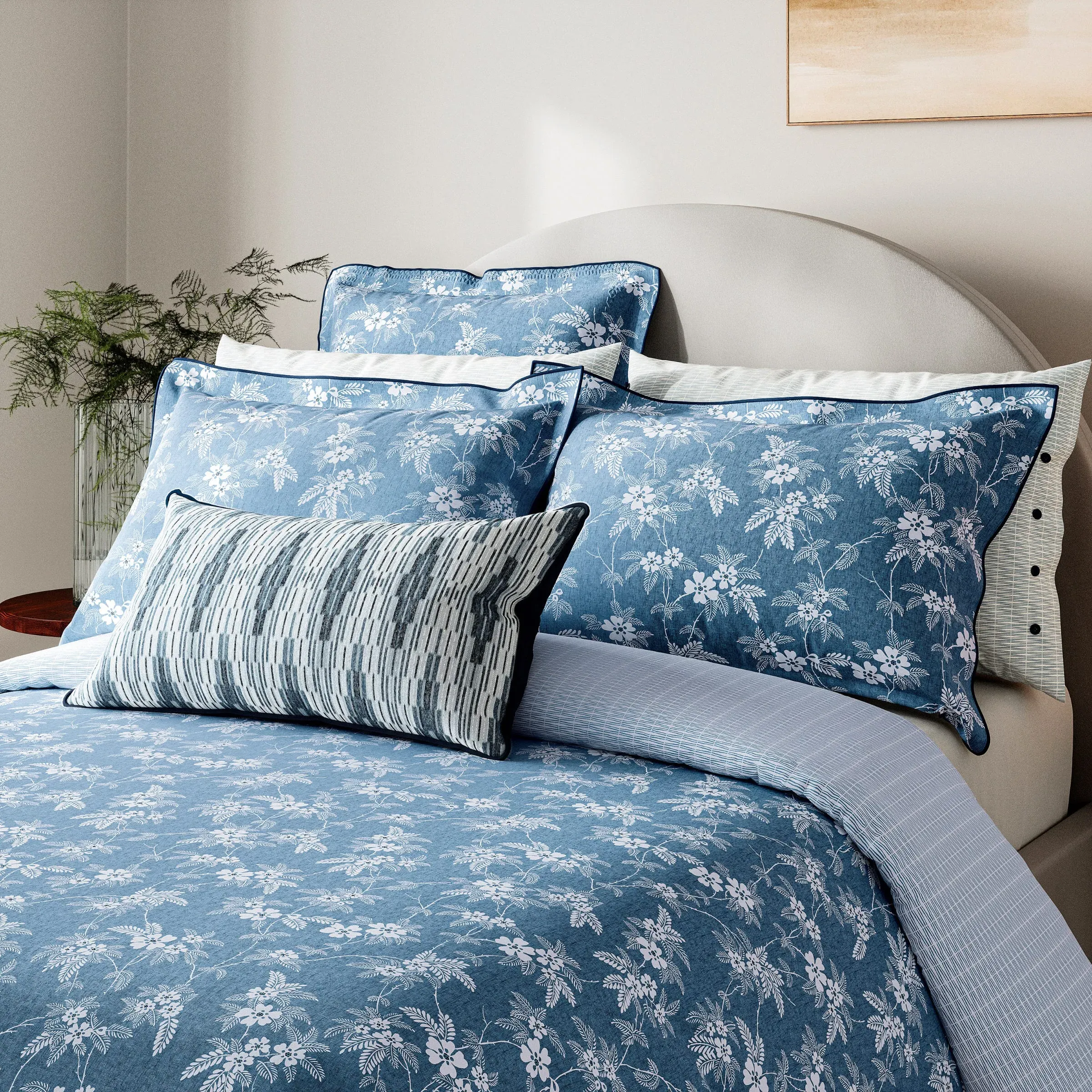 Super King Duvet Cover Set - Chambray Blue image