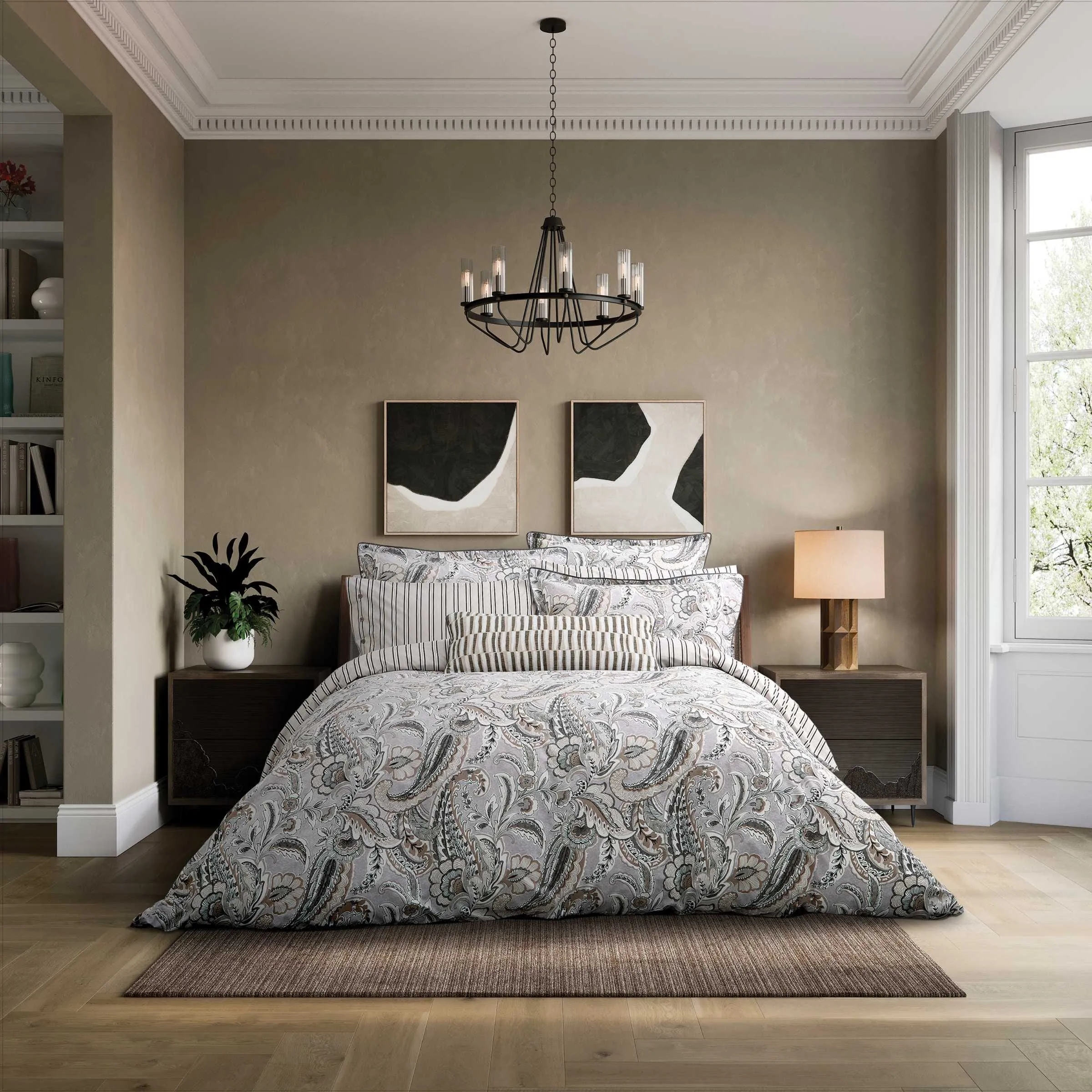 Super King Duvet Cover Set - Charcoal, Cotton