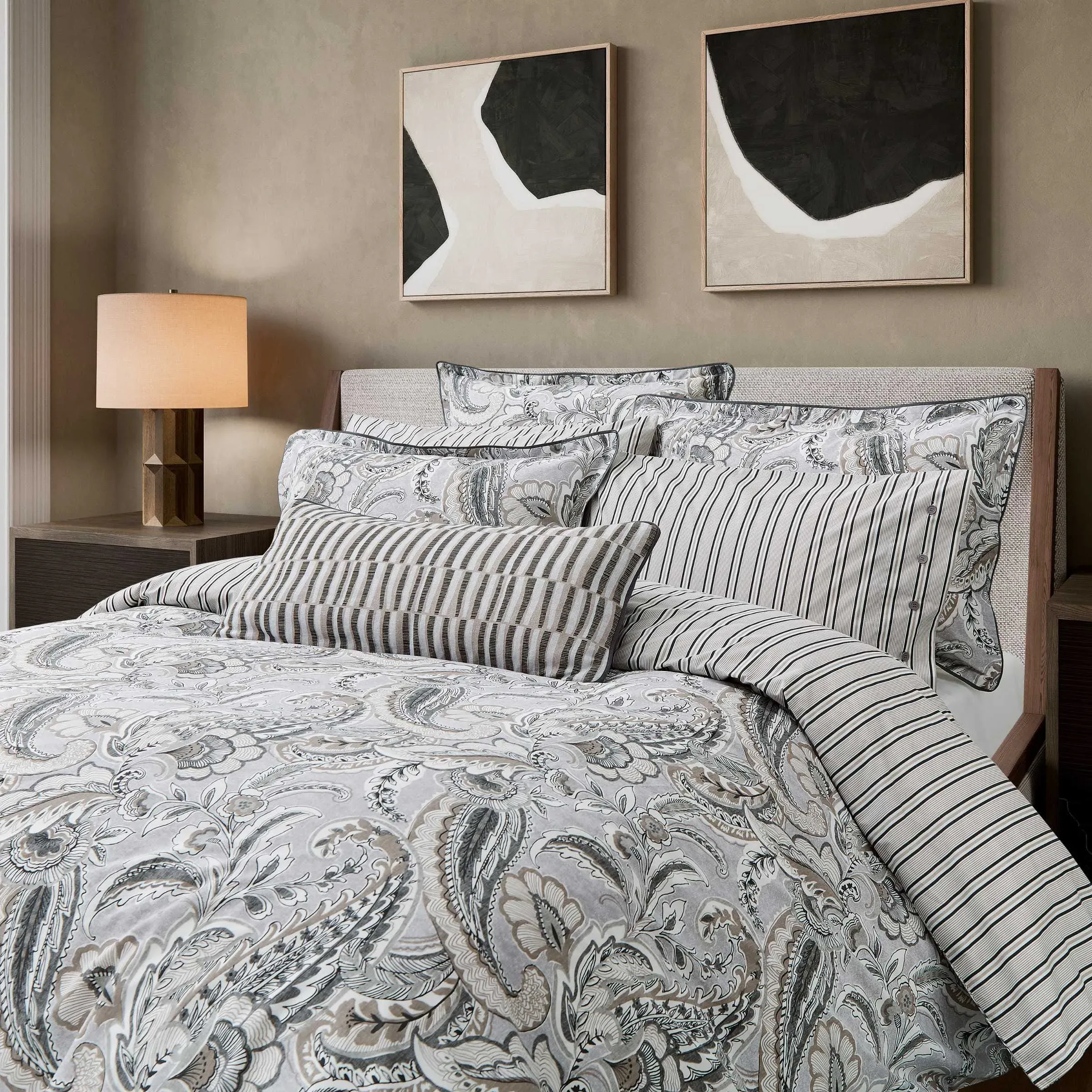 Super King Duvet Cover Set - Charcoal, Cotton