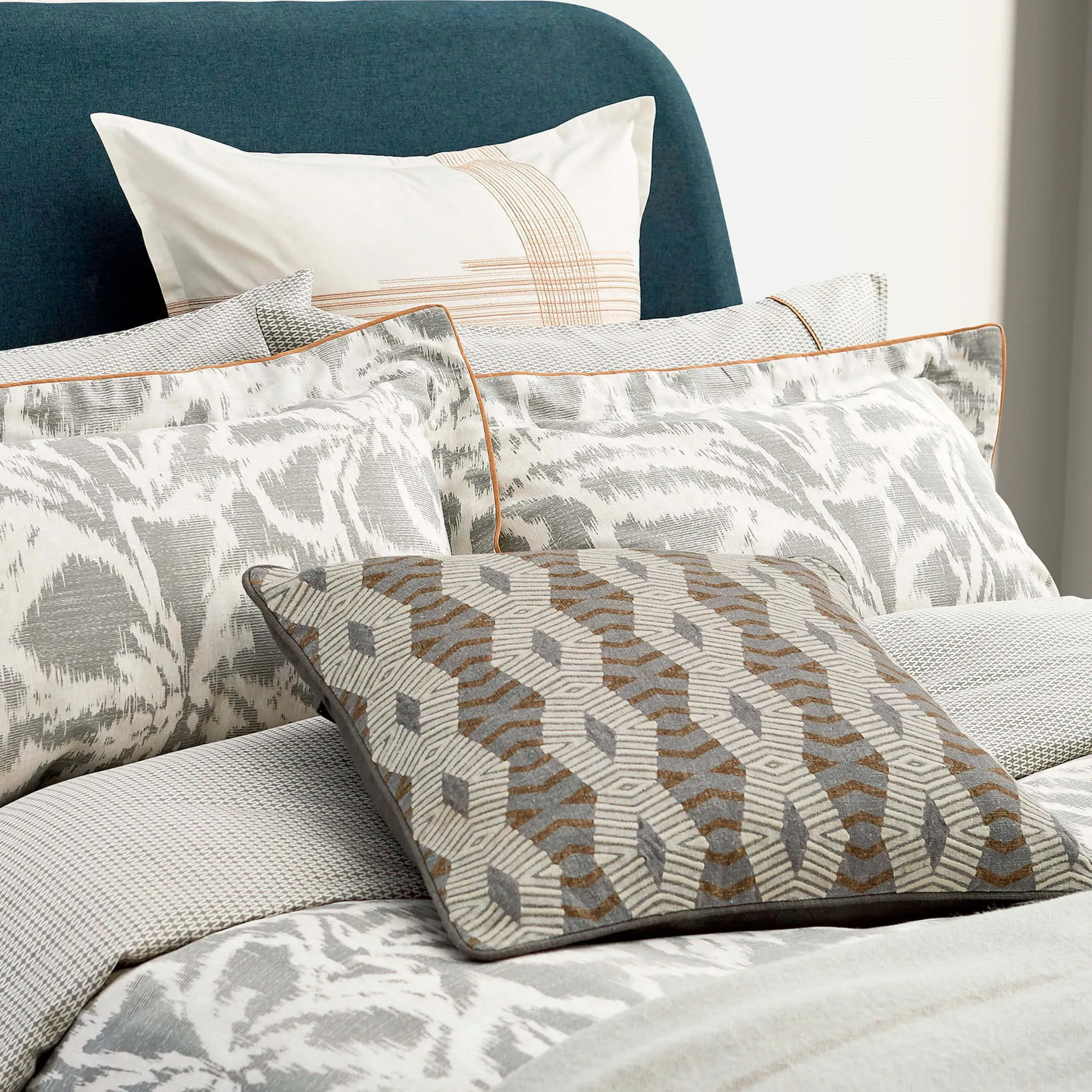 Super King Duvet Cover Set - Grey, Cotton image