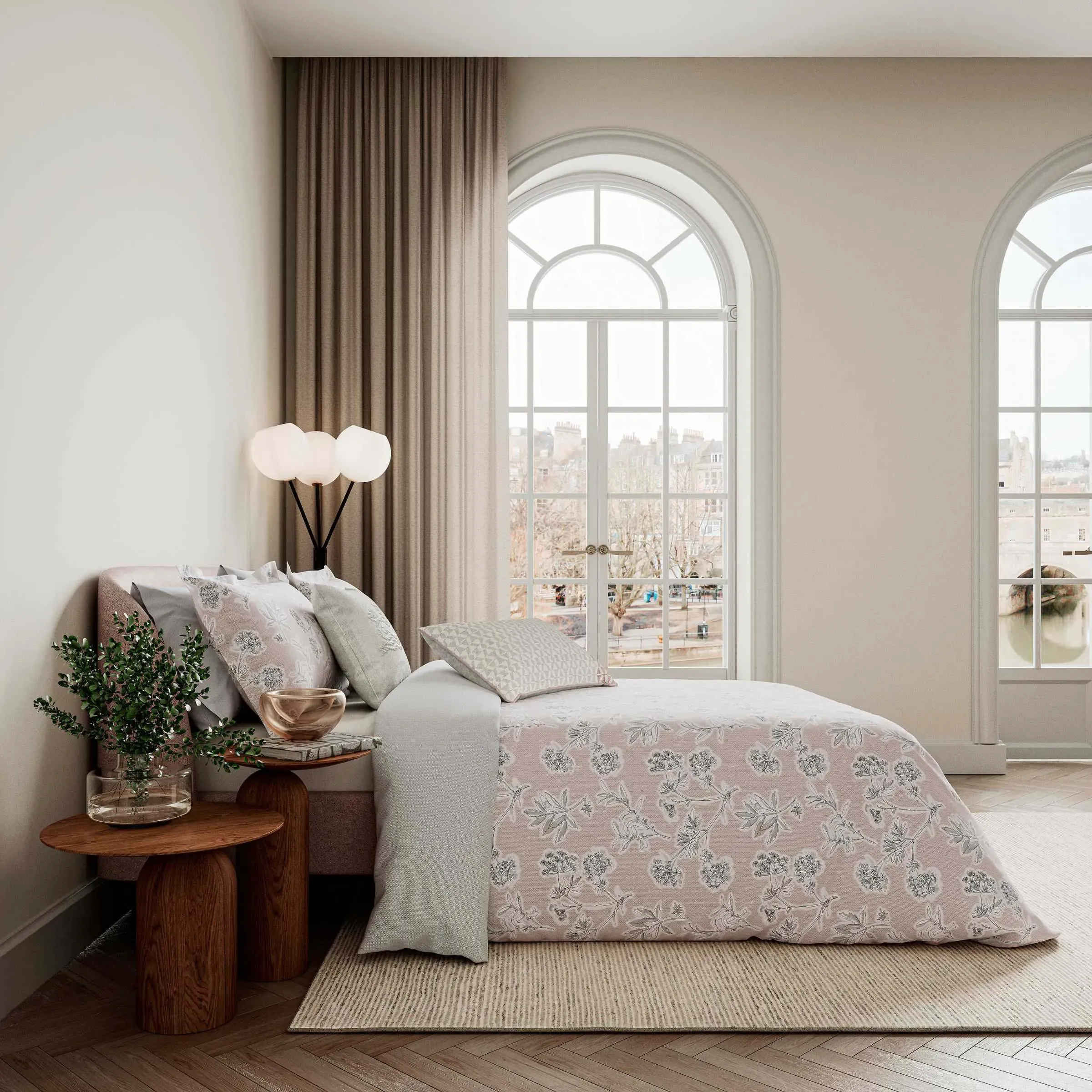 Super King Duvet Cover Set - Silver, Cotton