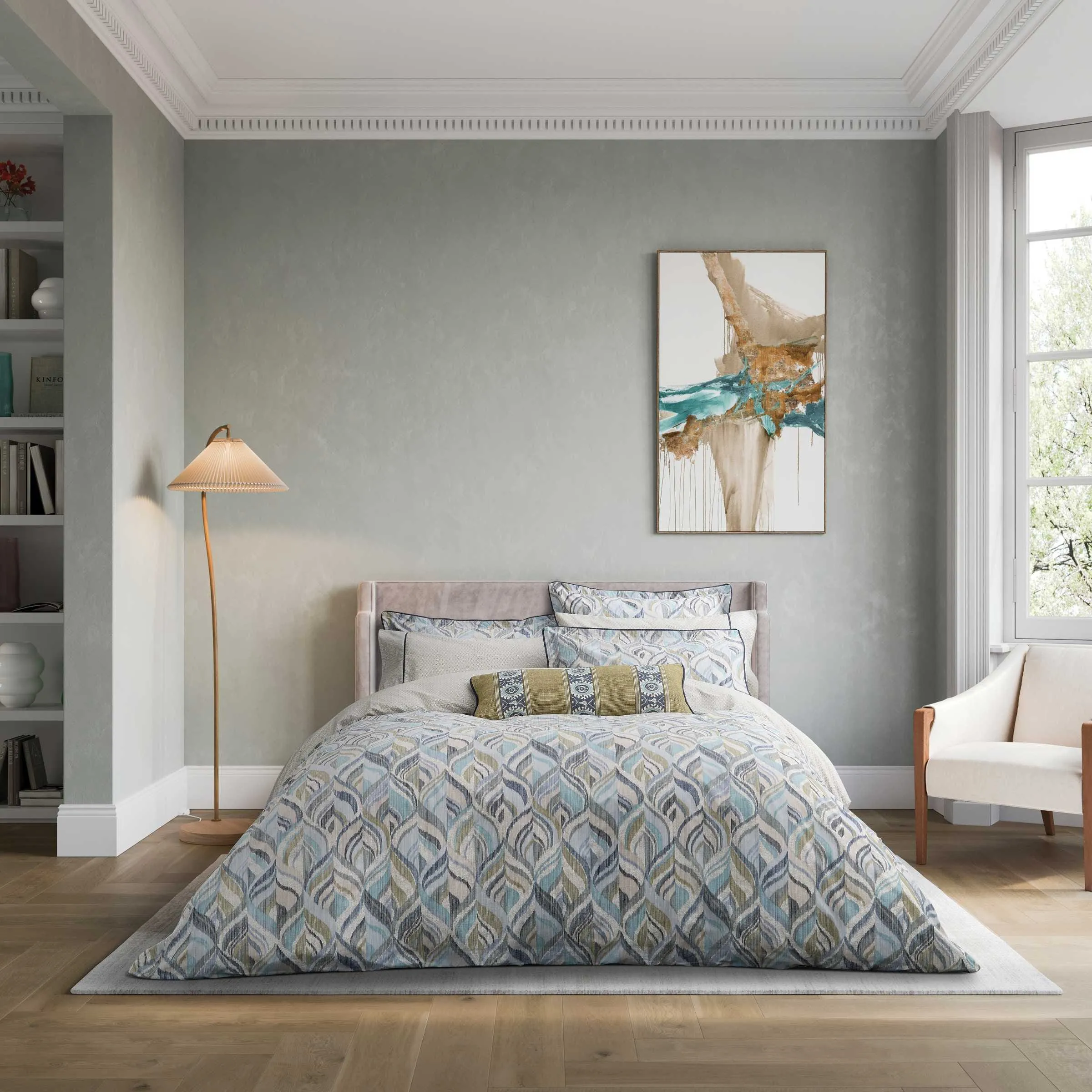 Super King Duvet Cover Set - Teal, Cotton