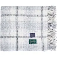 Woven Throw with Fringe - Grey, Wool