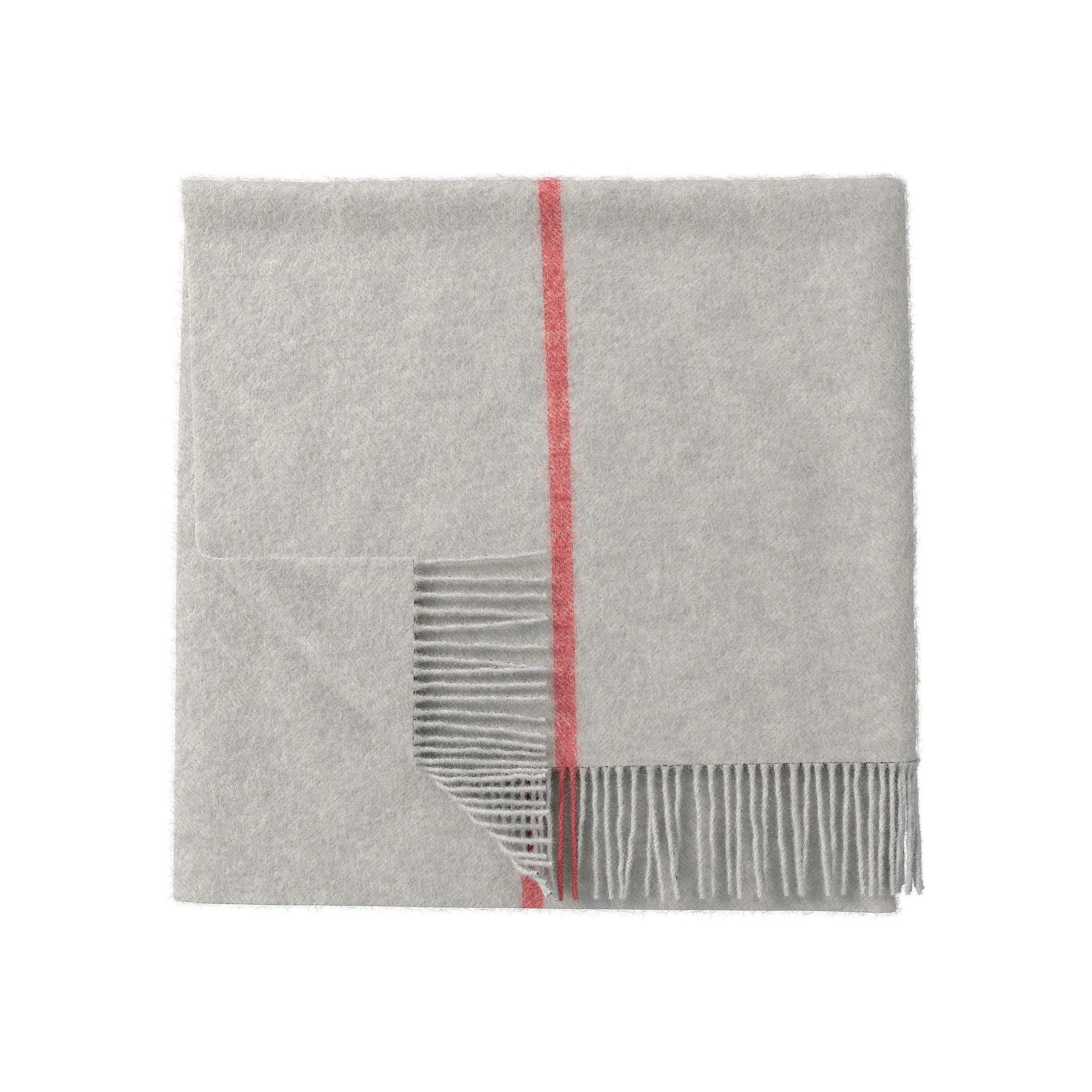 Woven Throw with Geo Pattern - Coral, Cashmere image