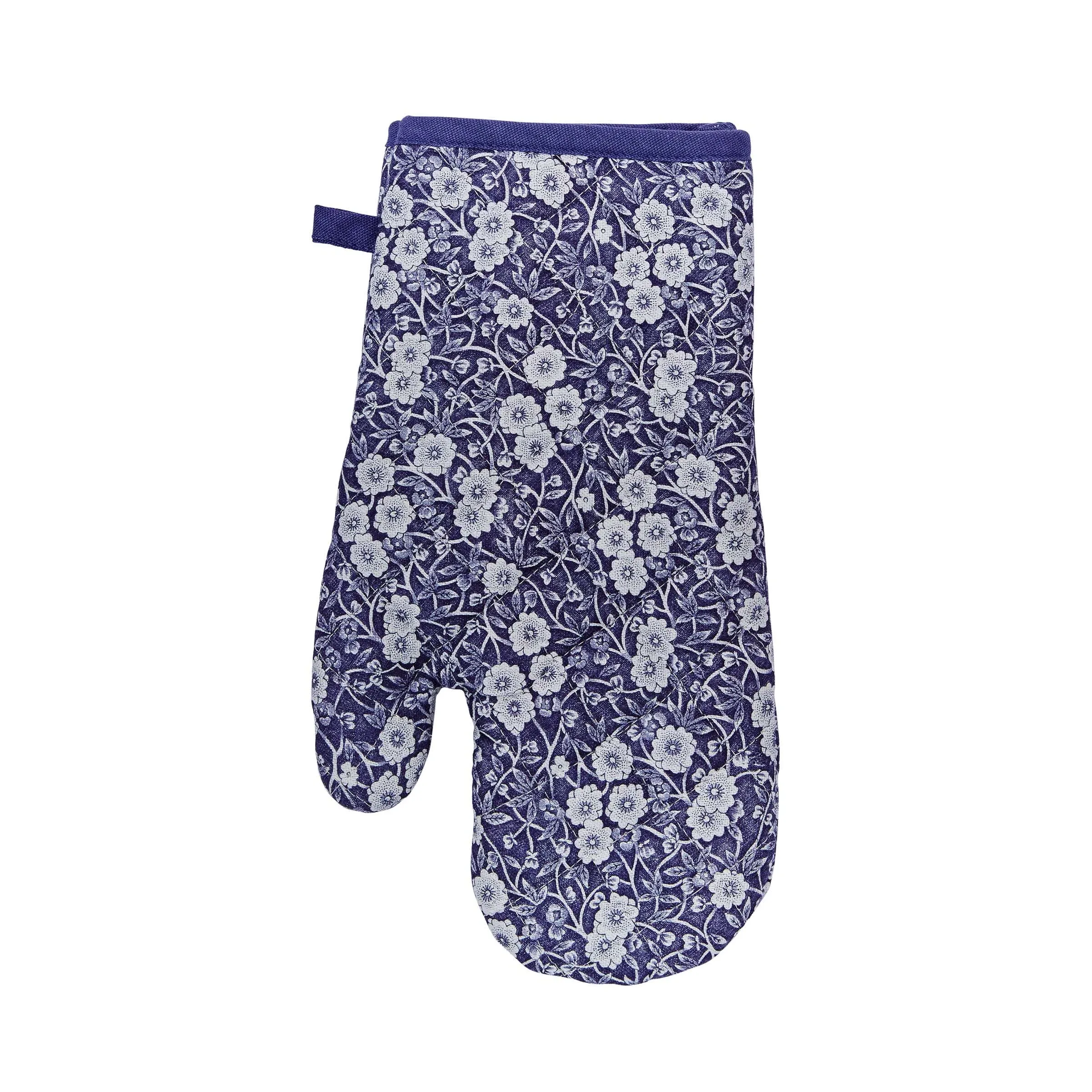 Single Oven Glove Quilted - Blue, Cotton image