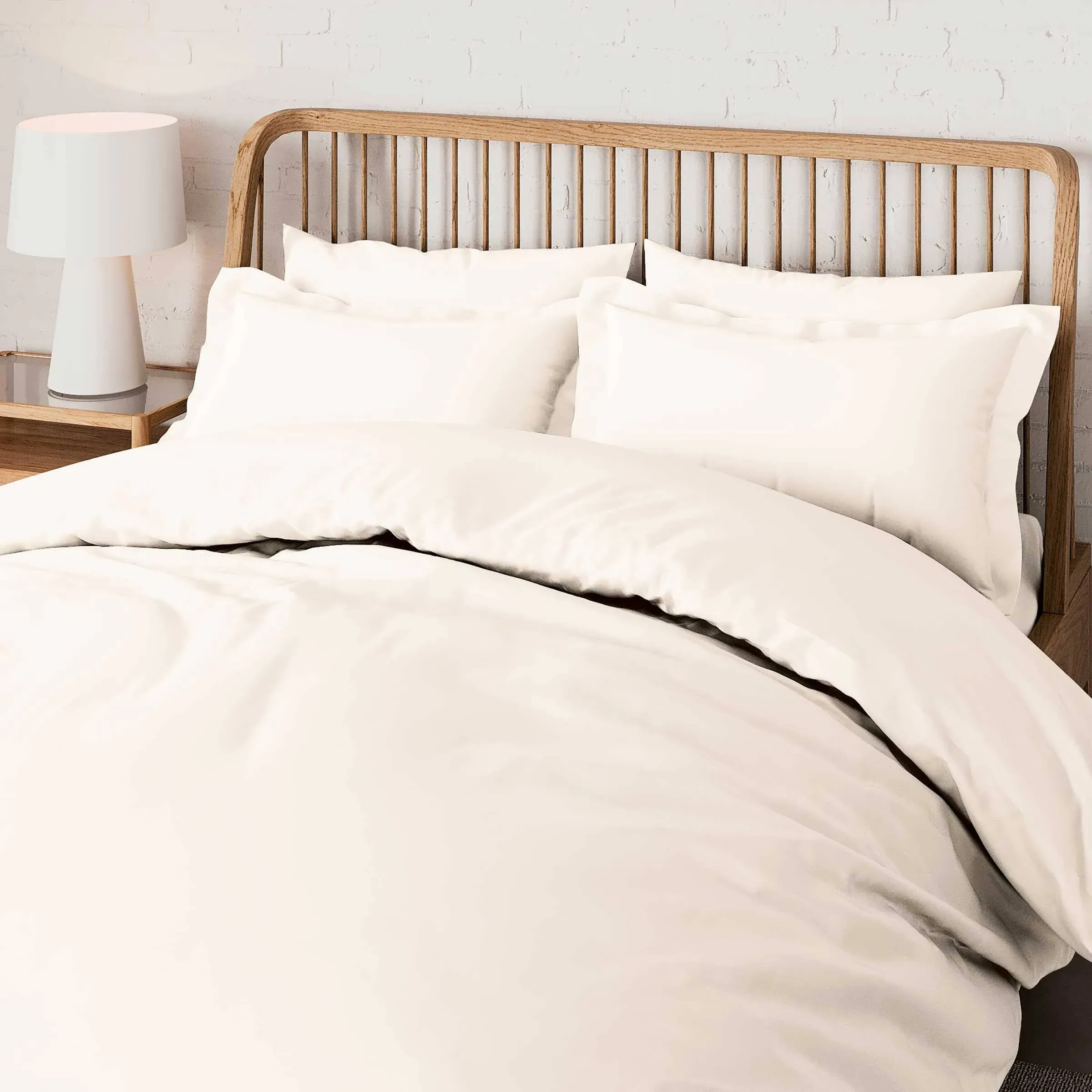 Double Duvet Cover 500 Thread Count - Cream, Cotton