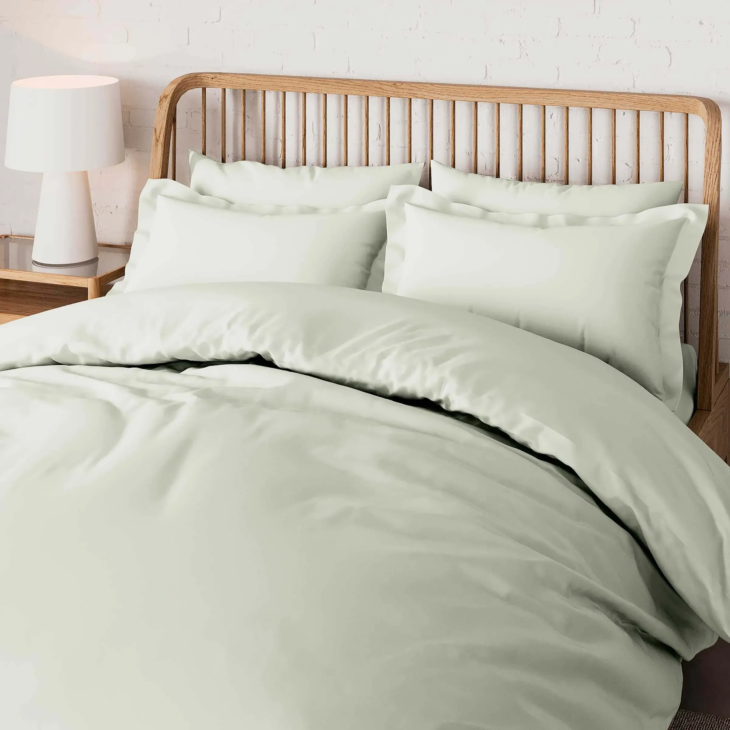 King Size Duvet Cover 500 Thread Count - Sage, Cotton