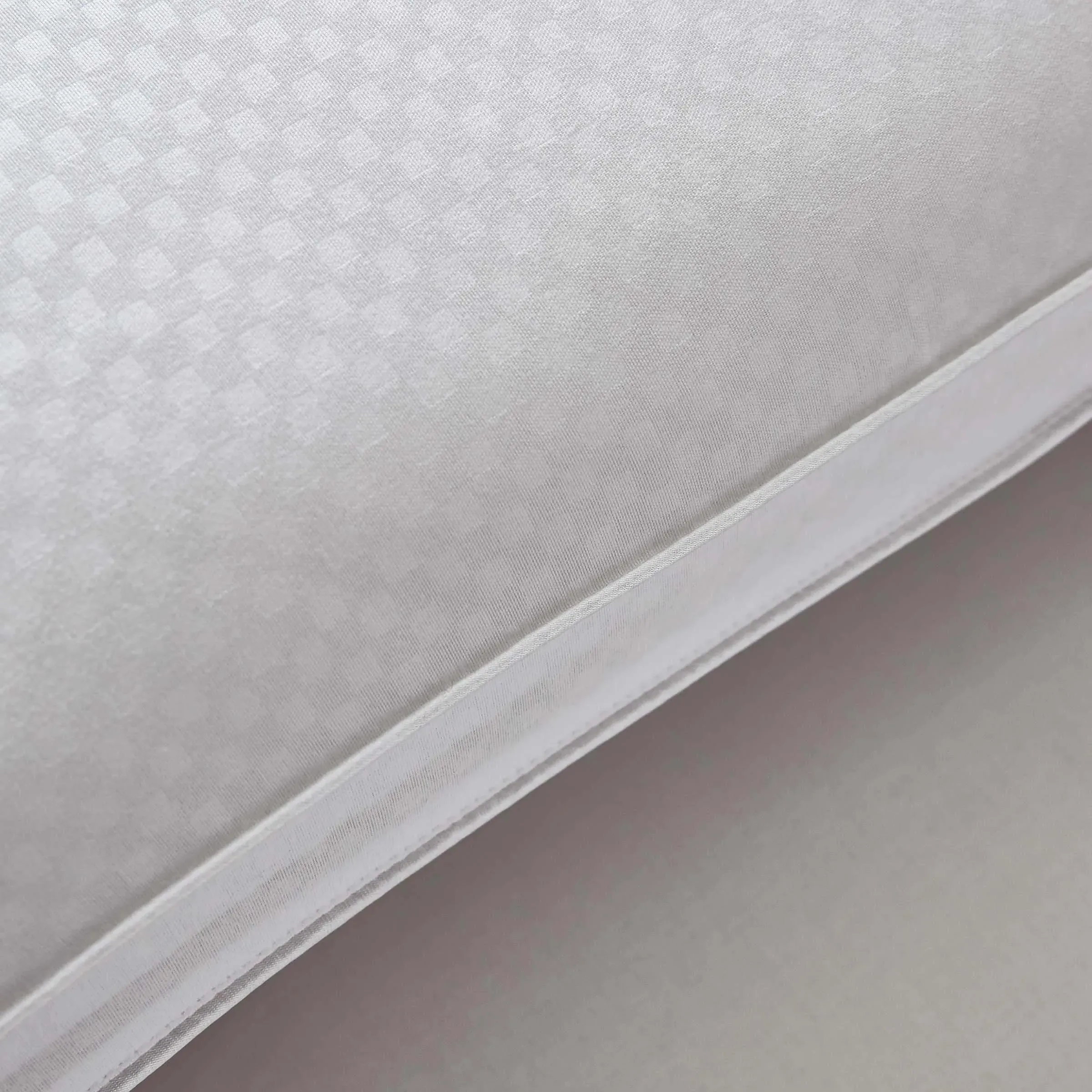 Microcheck Pillow Pair - White, Polyester