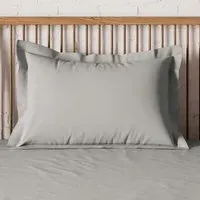 Pair Oxford Pillowcases 500 Thread - Silver, Cotton