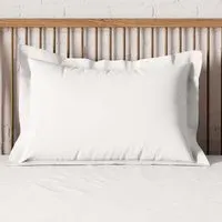 Pair Oxford Pillowcases 500 Thread - White, Cotton