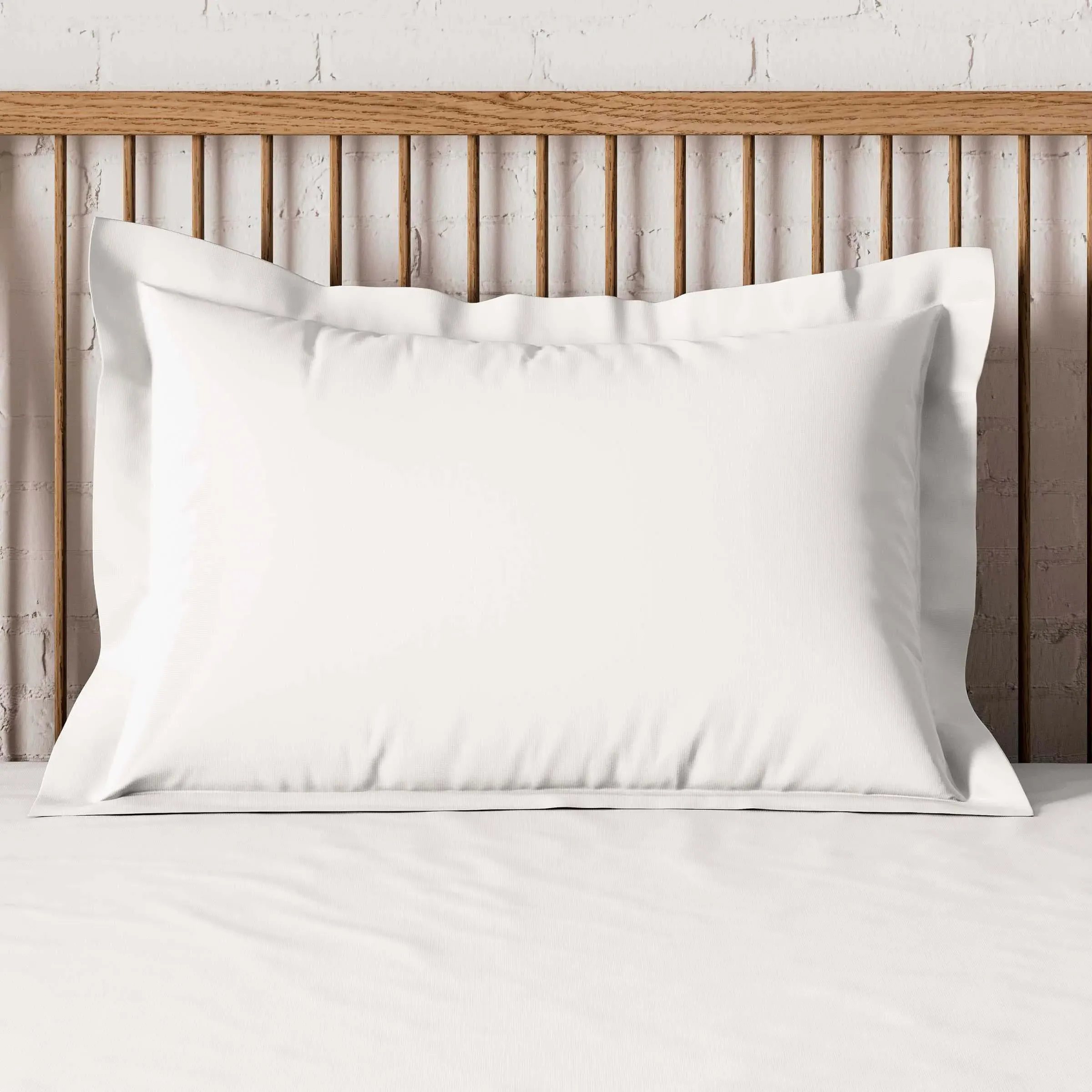 Pair Oxford Pillowcases 500 Thread - White, Cotton