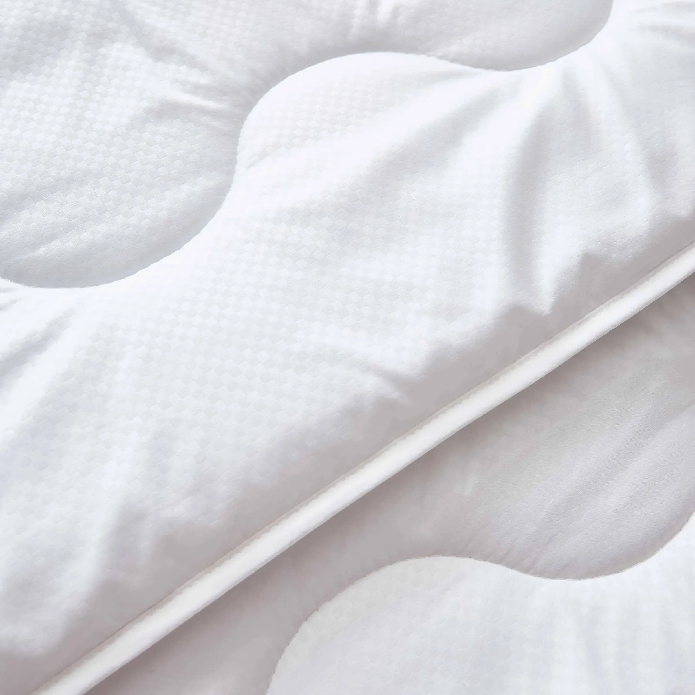 Platinum Collection Microcheck King Size Duvet 10.5 Tog - White alternate view
