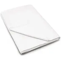 Single Flat Sheet 500 Thread Count - White, Cotton