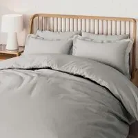 Super King Duvet Cover 500 Thread Count - Silver, Cotton