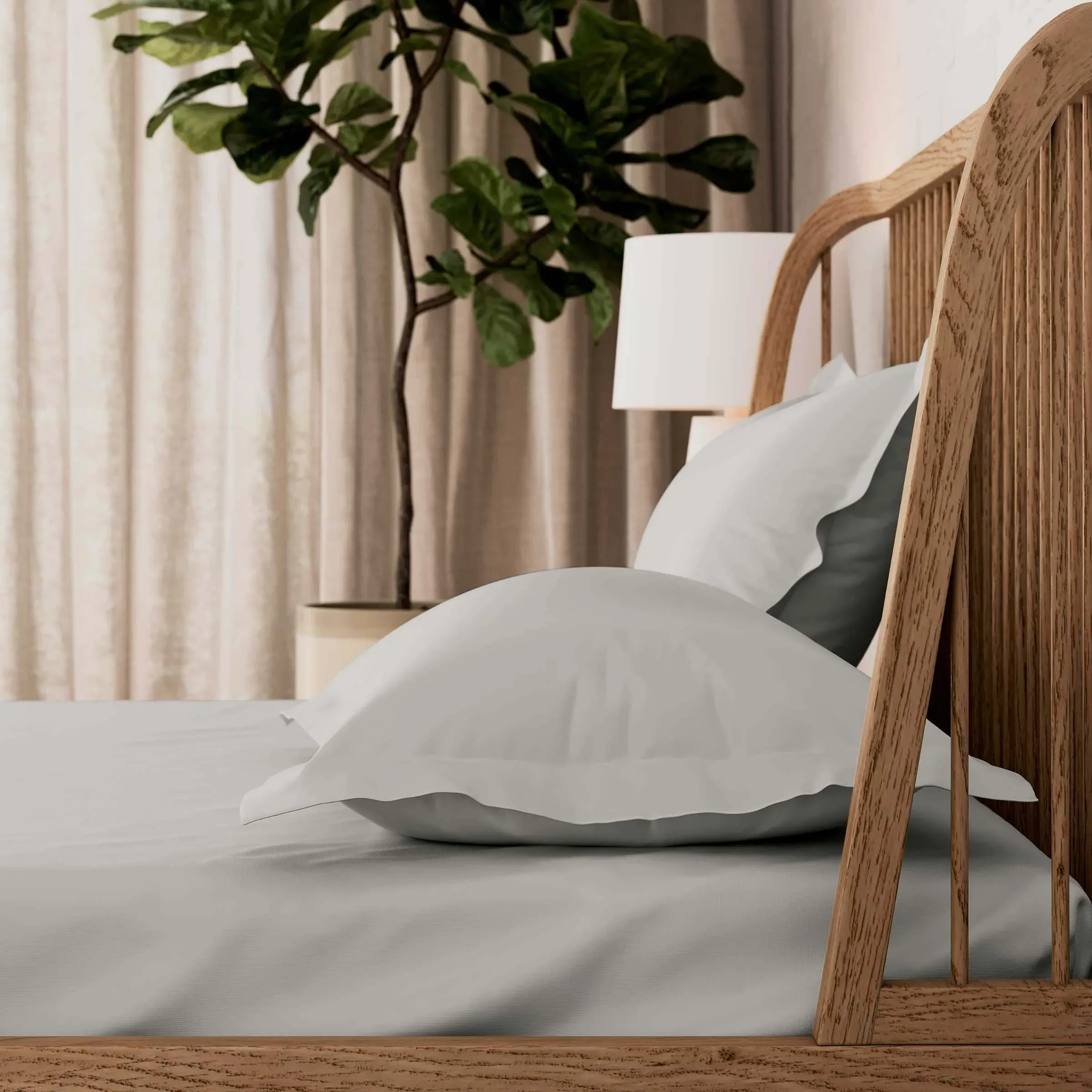 Super King Fitted Sheet 500 Thread Count - Silver