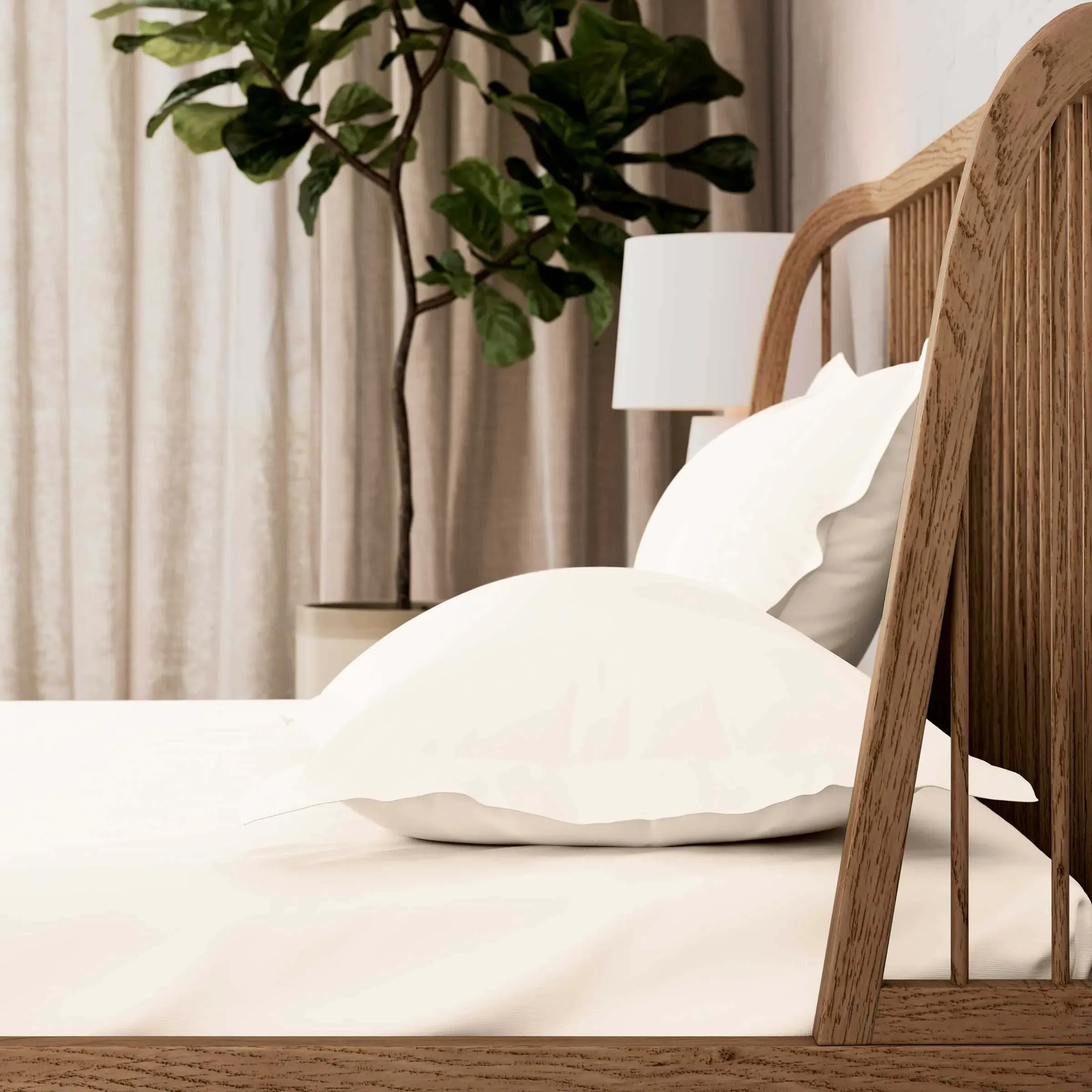 Super King Size Fitted Sheet 500 Thread Count - Cream