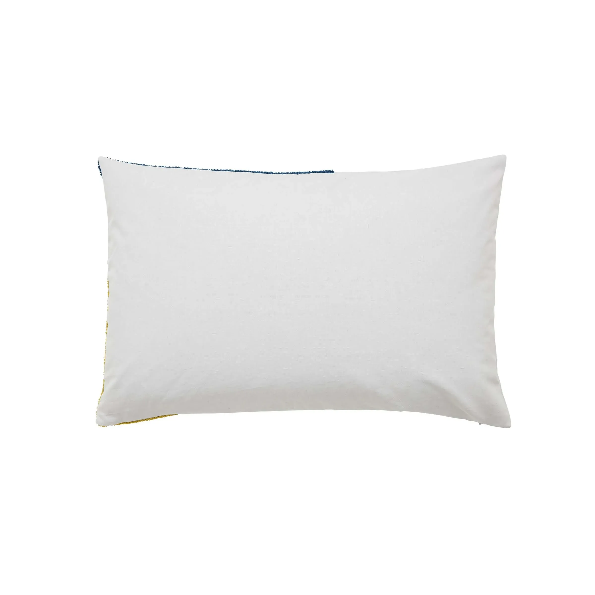 Embroidered Geo Cushion - Fennel, Cotton