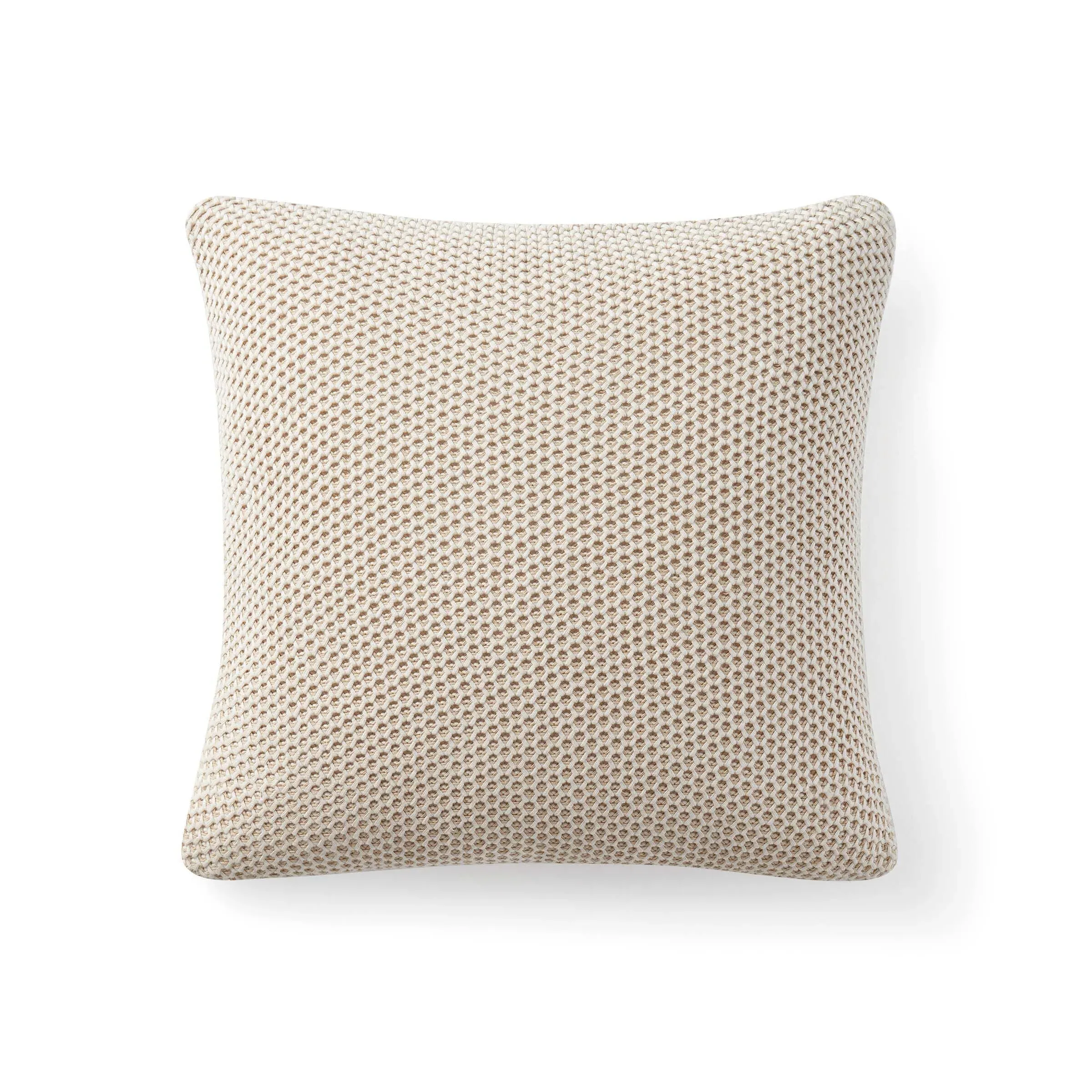 Square Honeycomb Knitted Cushion - Linen