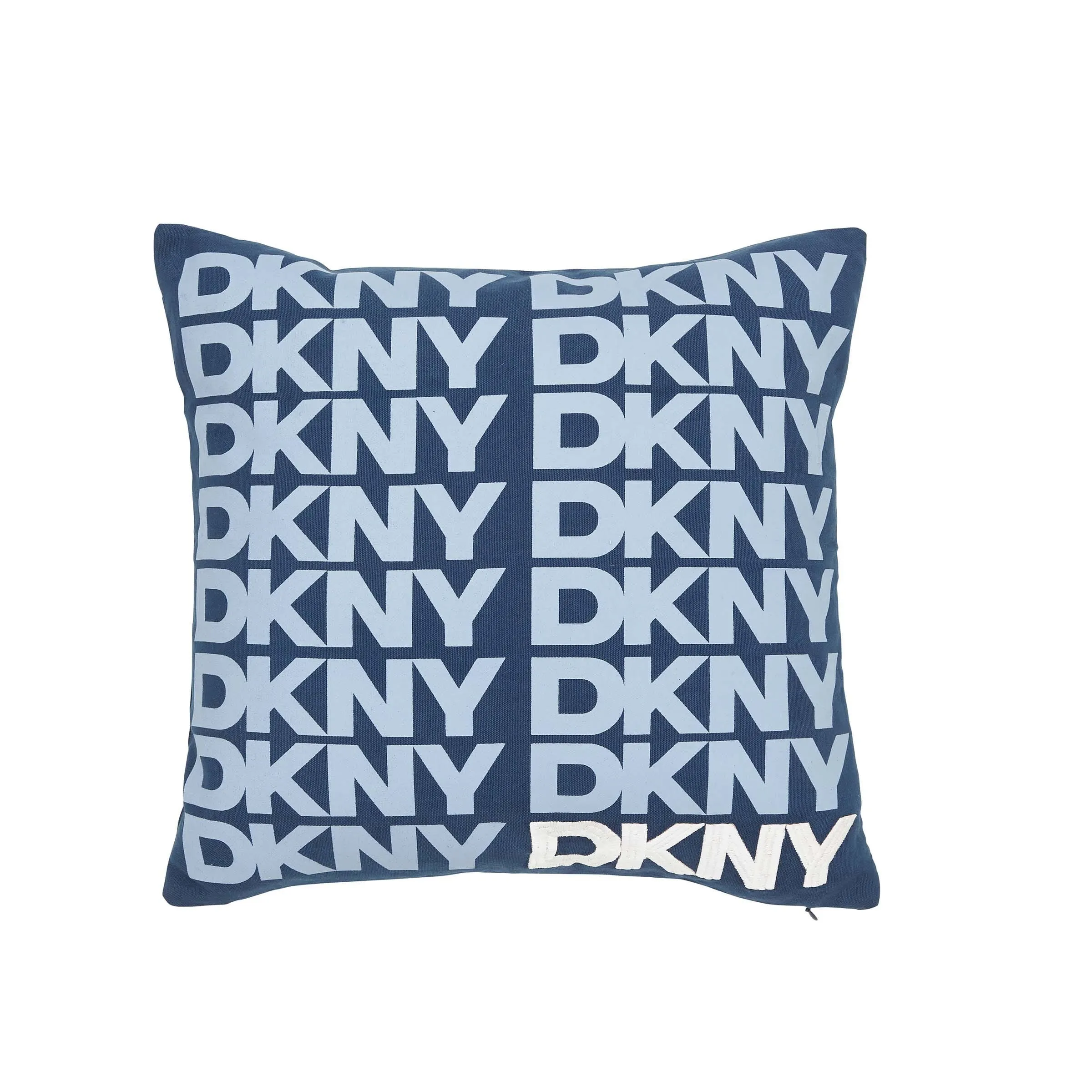 Square Logo Cushion - Blue, Cotton