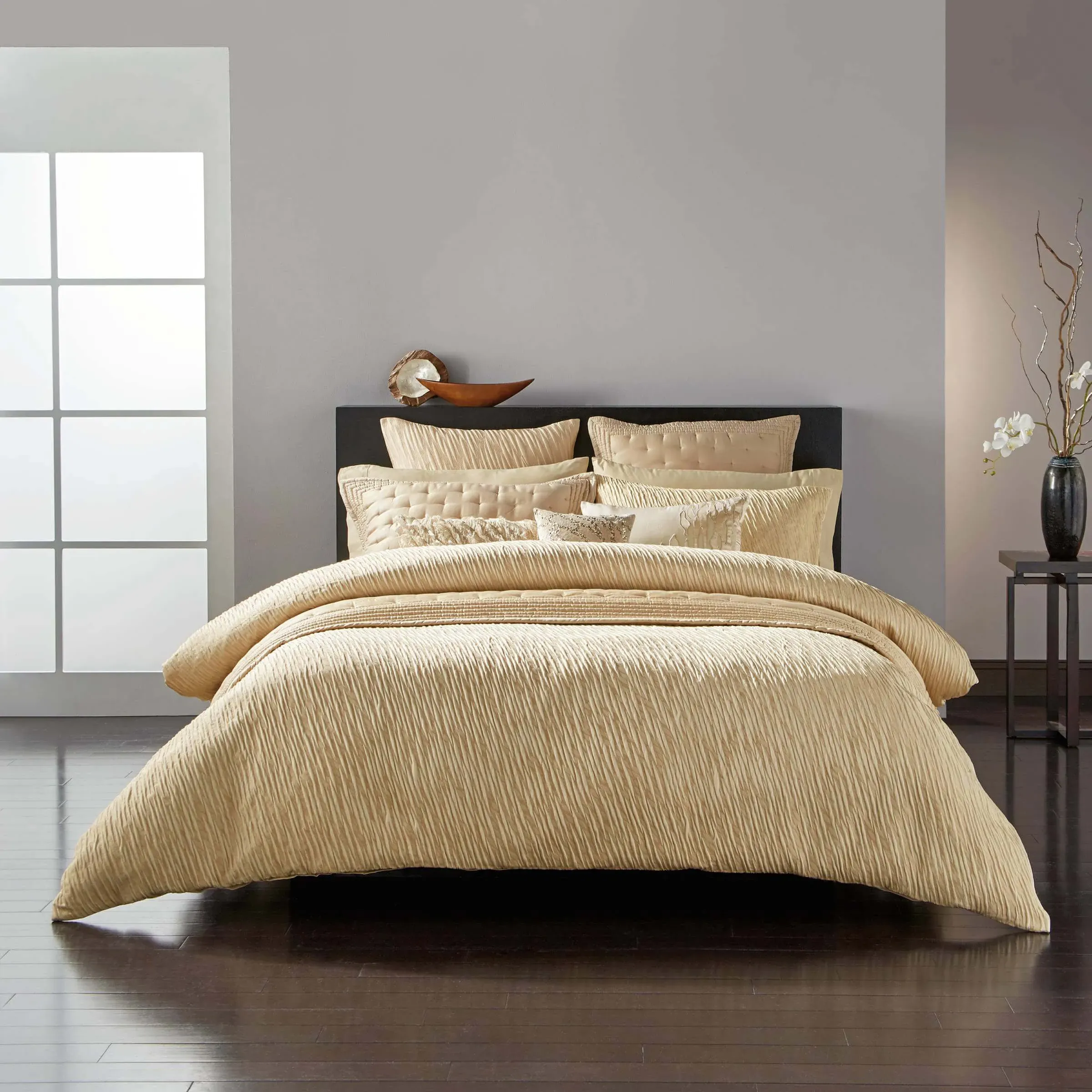 Double Duvet Cover Jacquard - Gold