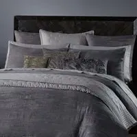 Double Duvet Cover with Jacquard - Charcoal