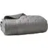 King Size Quilted Throw - Charcoal, Silk