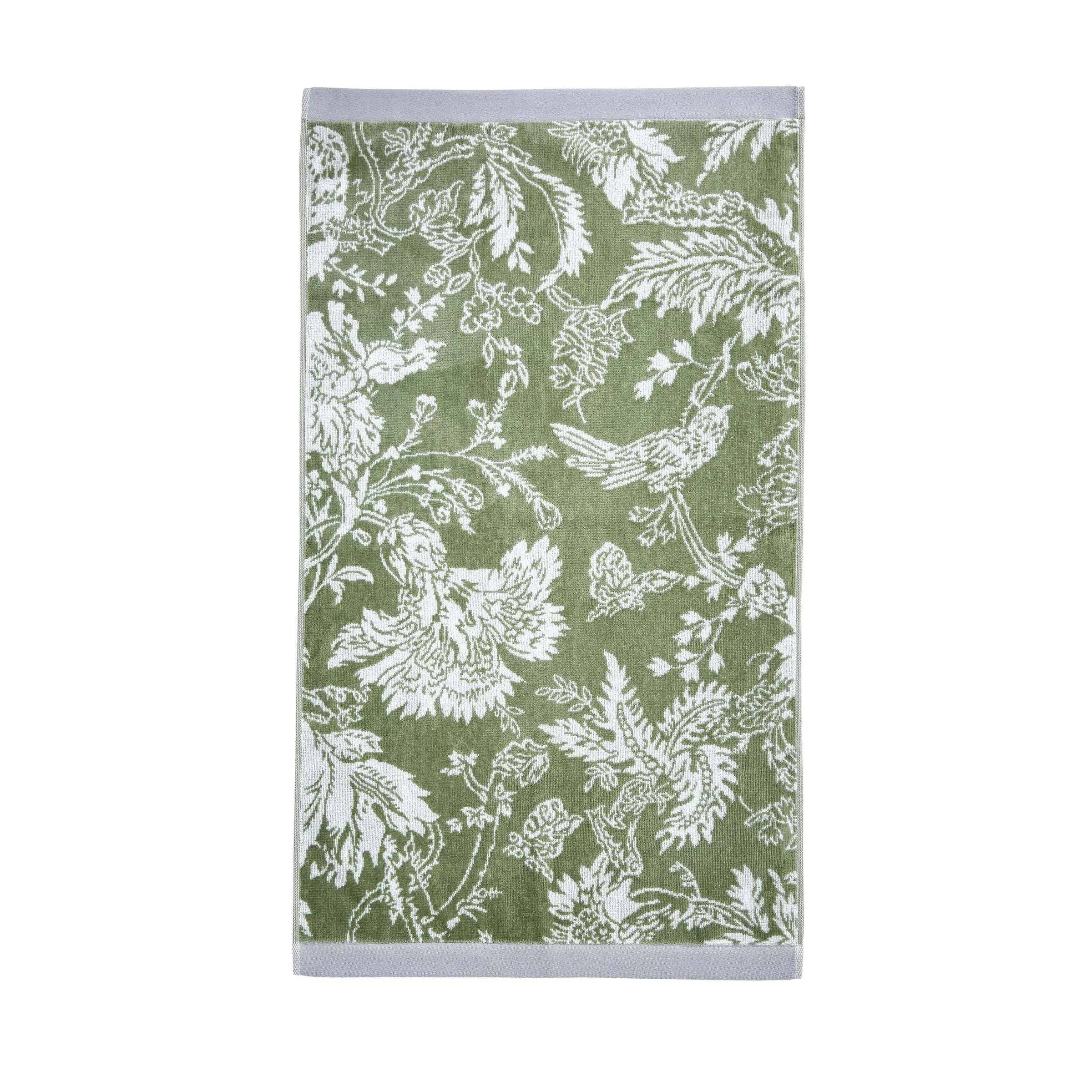 Bath Sheet with Chinoiserie Pattern - Sage Green image